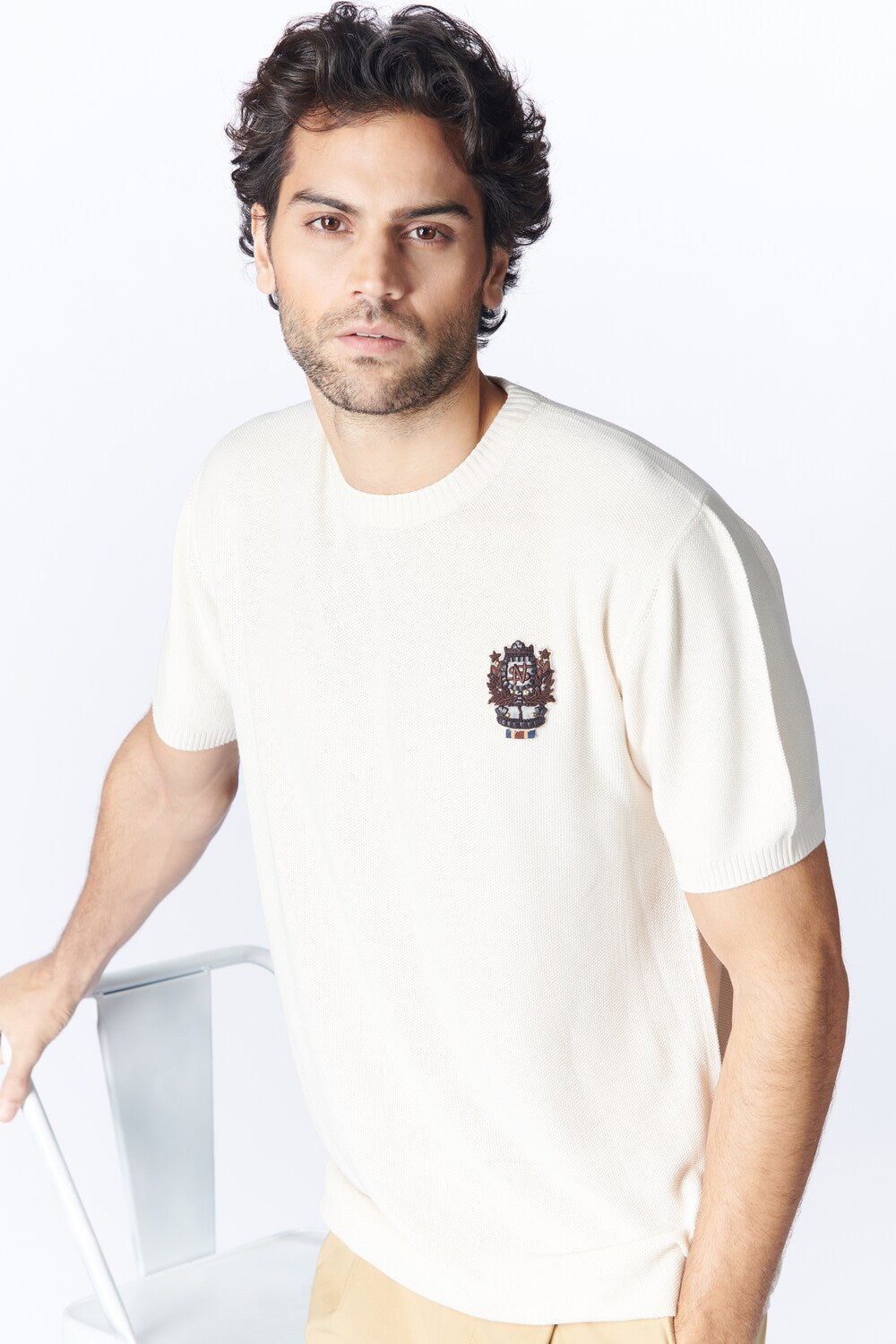 SNCC Off White Knit T-Shirt