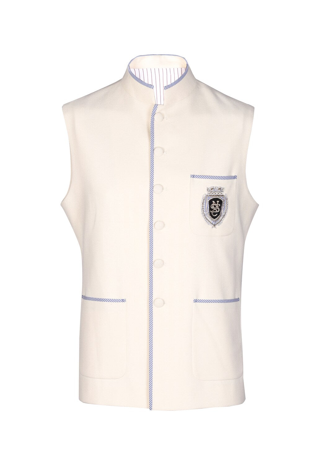 Zaeden In SNCC Waistcoat with Contrast Piping
