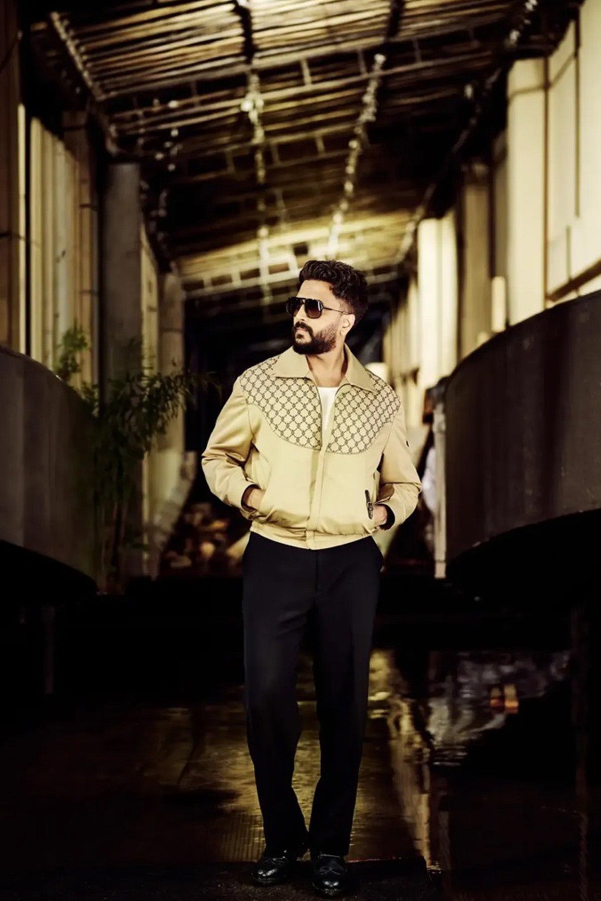 Riteish Deshmukh In Beige Bomber Jacket