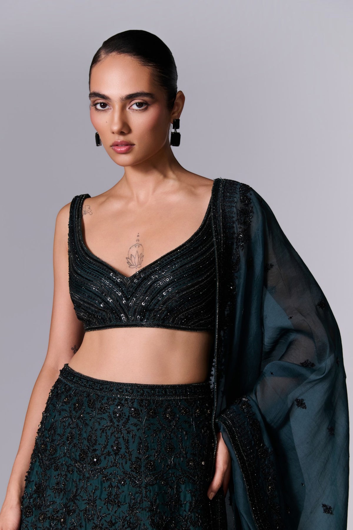 Emerald Embellished Lehenga Set