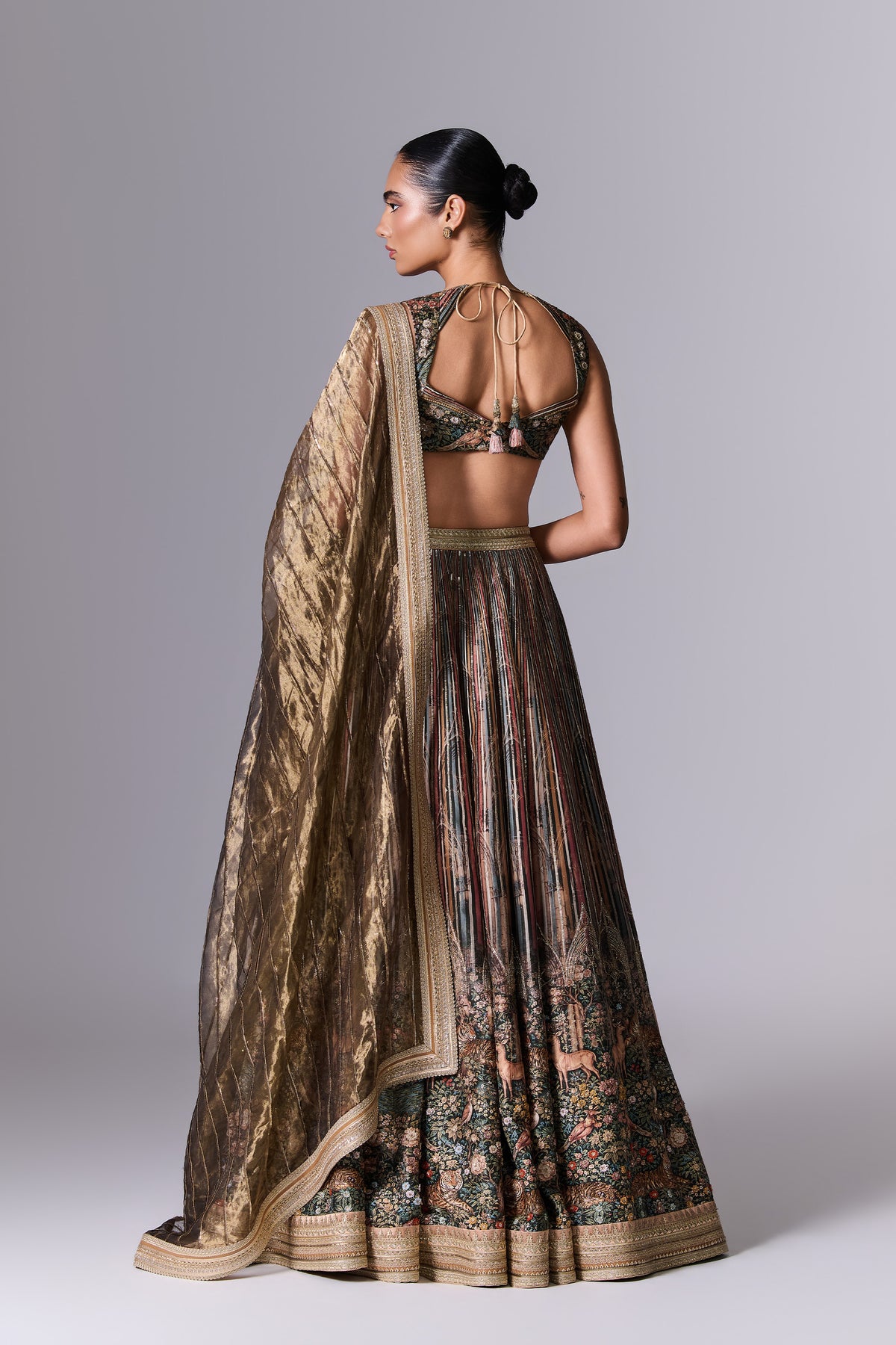 Printed Embellished Lehenga Set