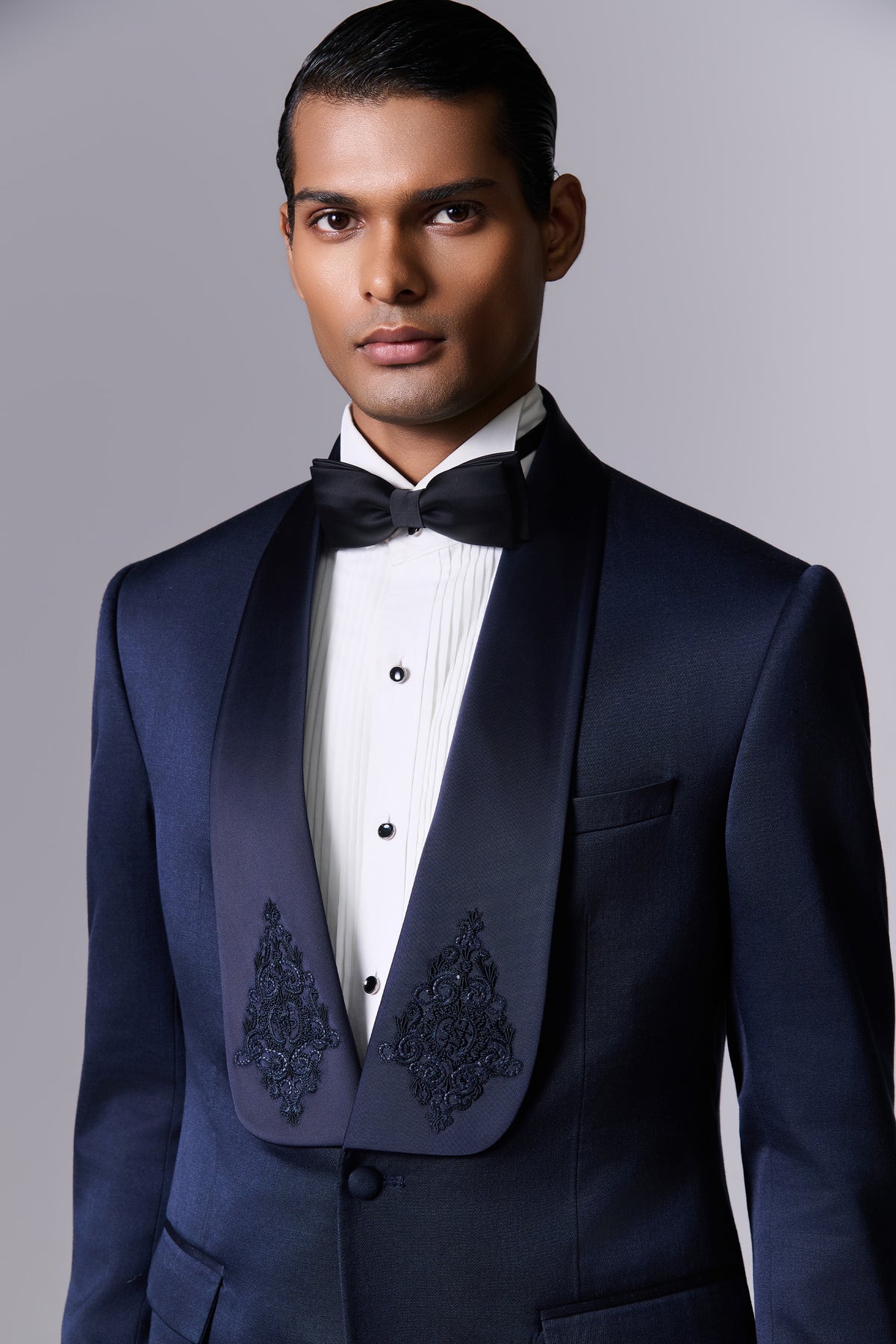 Celeste Navy Cocktail Tuxedo Set