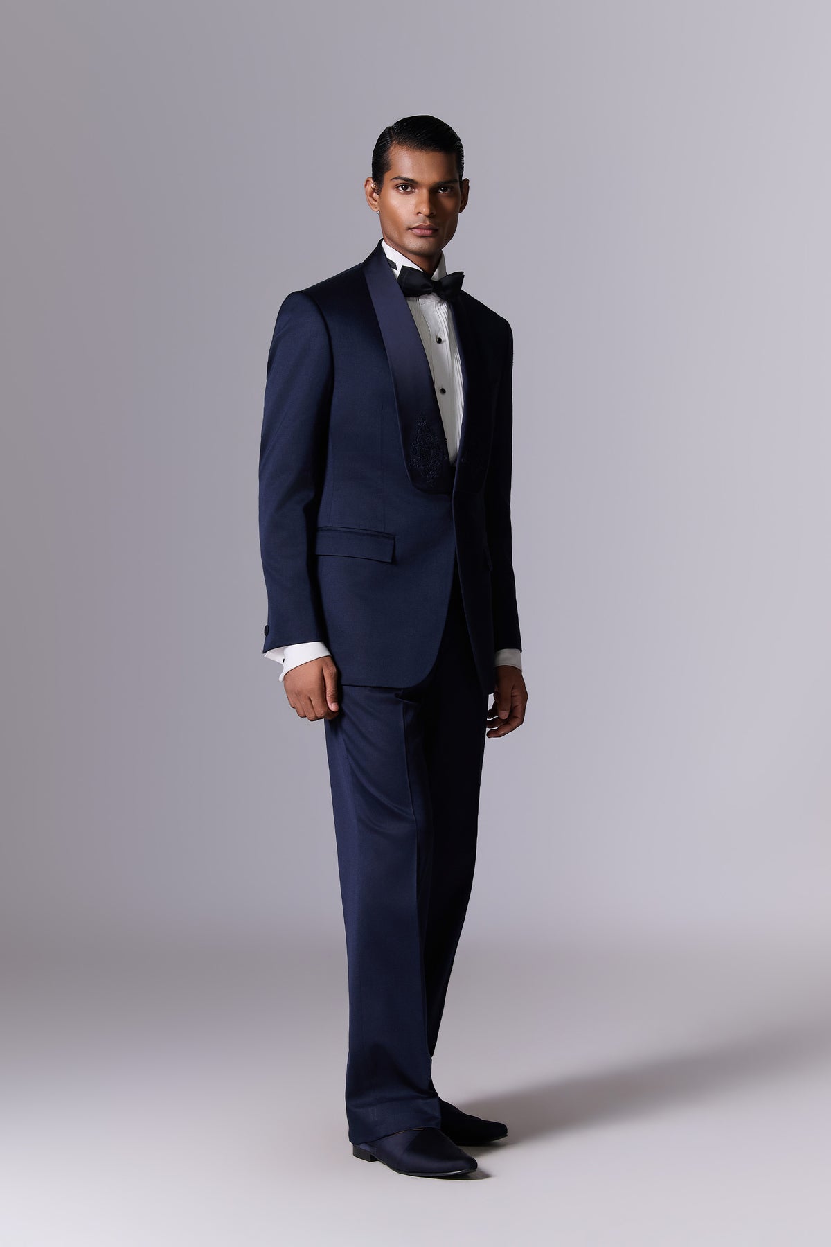 Celeste Navy Cocktail Tuxedo Set