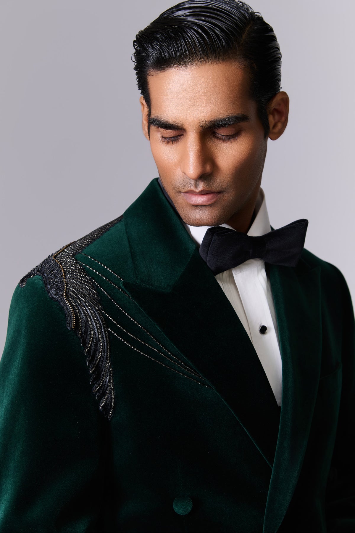 Emerald Velvet Tuxedo Set