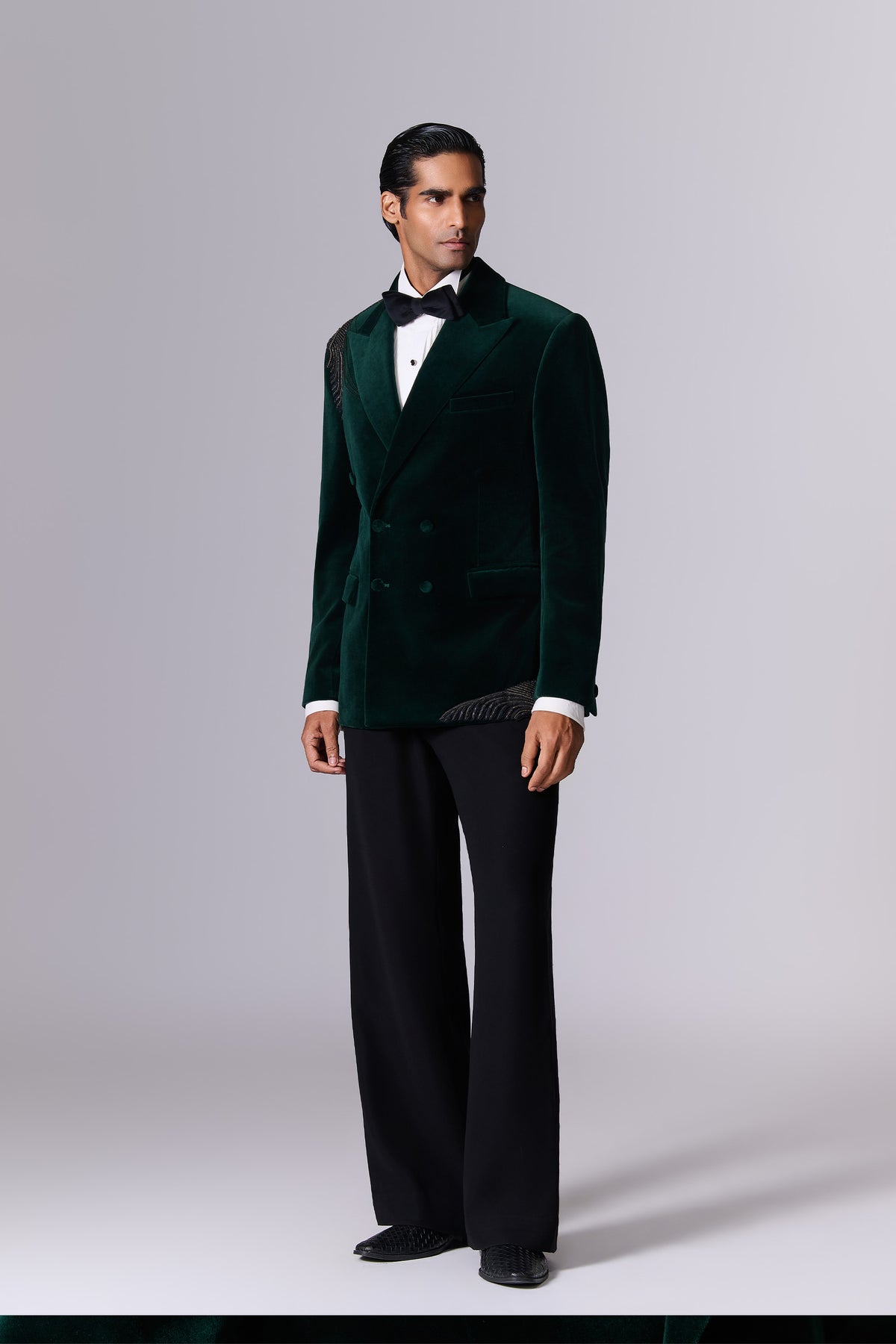 Emerald Velvet Tuxedo Set