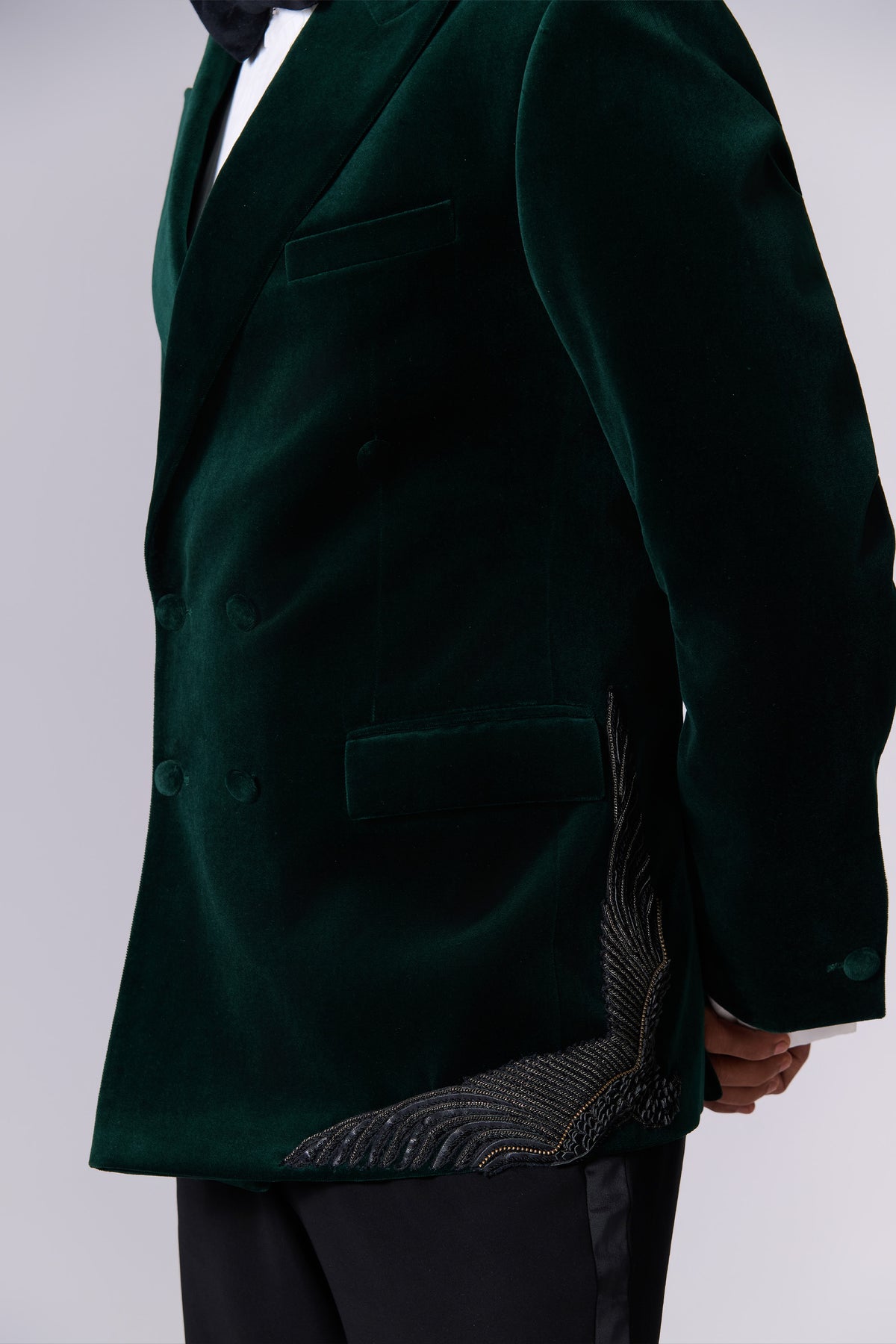 Emerald Velvet Tuxedo Set