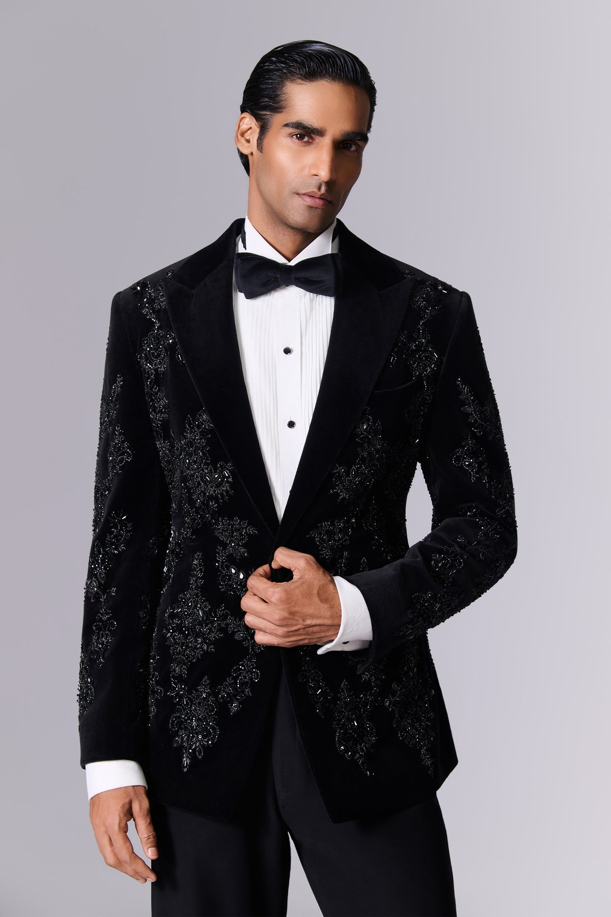 Obsidian Black Velvet Formal Set