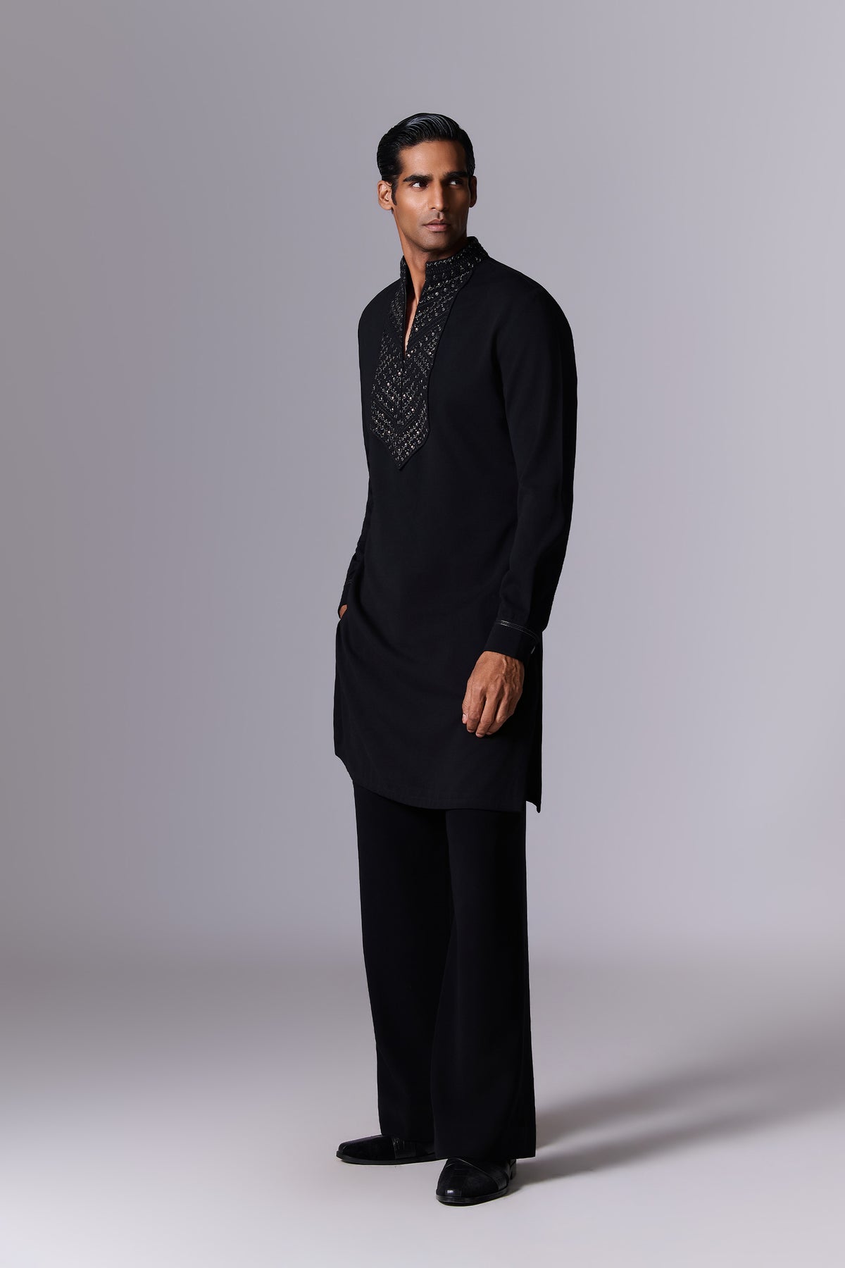 Obsidian Black Cocktail Kurta Set