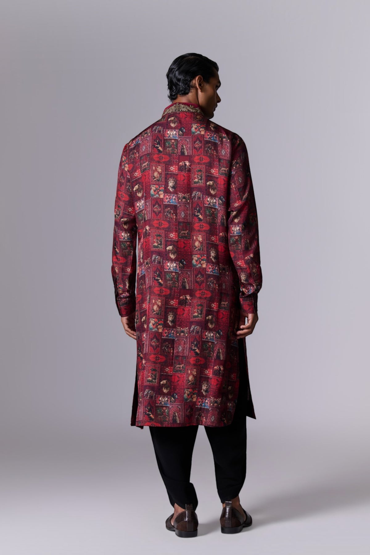 Red Printed Kurta Set