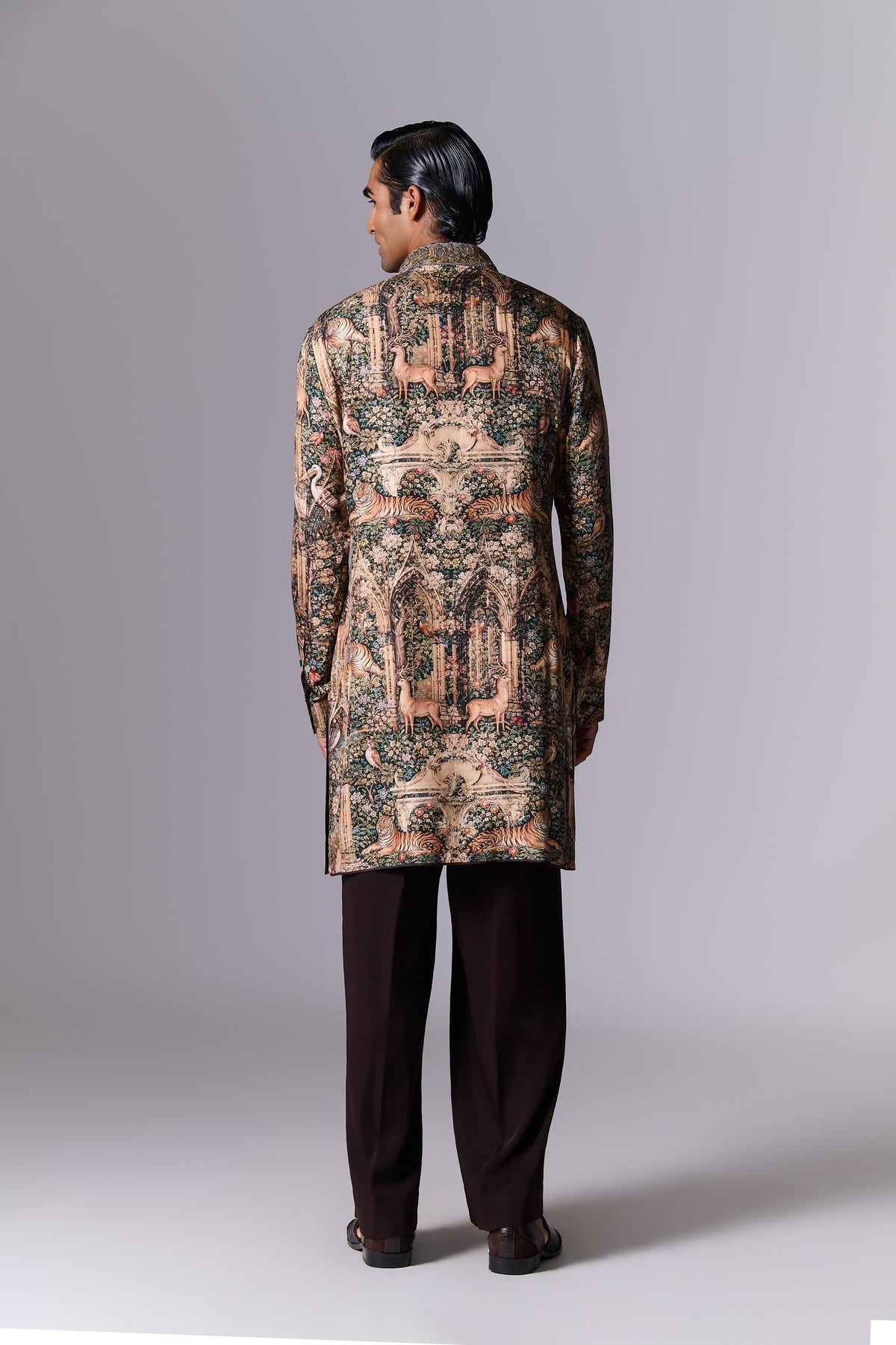 Heritage Printed Silk Kurta Set