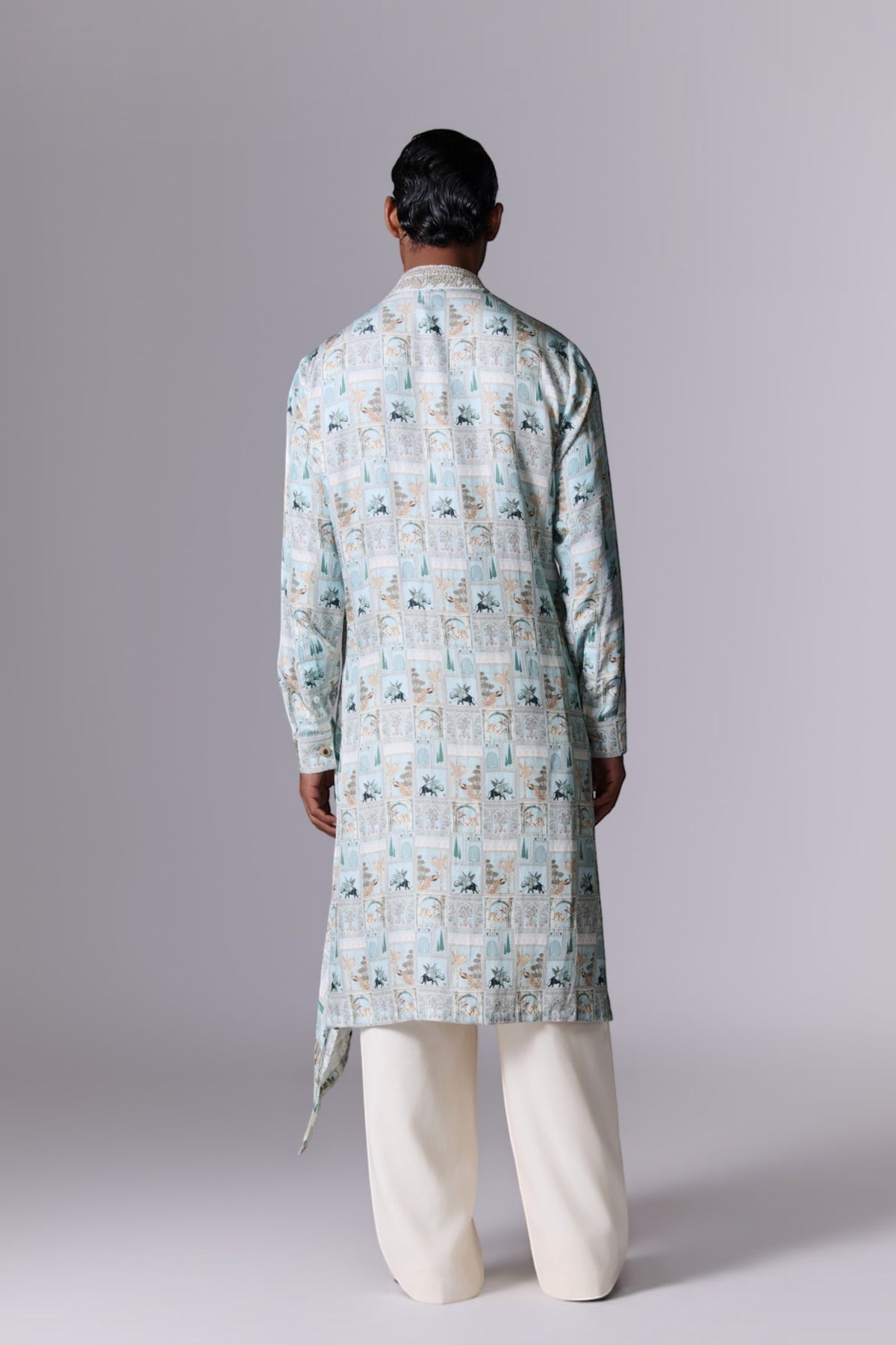 Pale Blue Printed Kurta Set