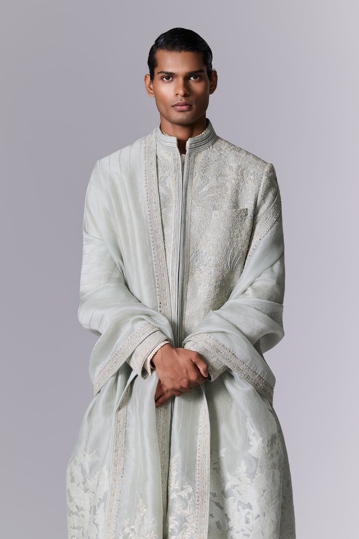 Aqua Marine Sherwani Set