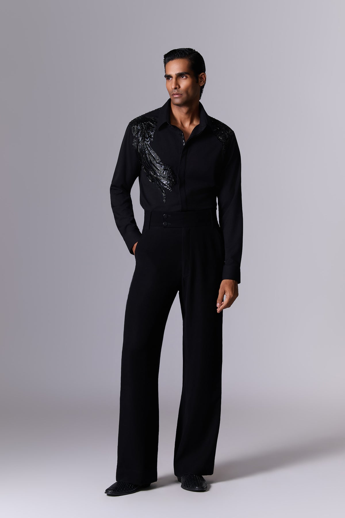 Obsidian Black Tailored Shirt