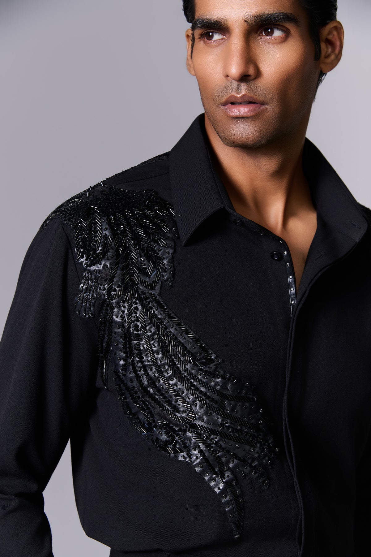 Obsidian Black Tailored Shirt