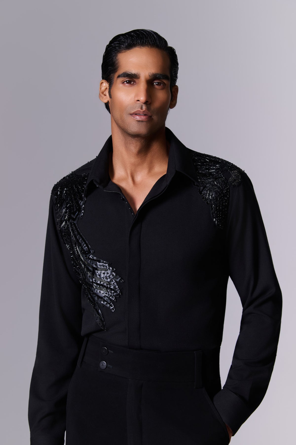 Obsidian Black Tailored Shirt