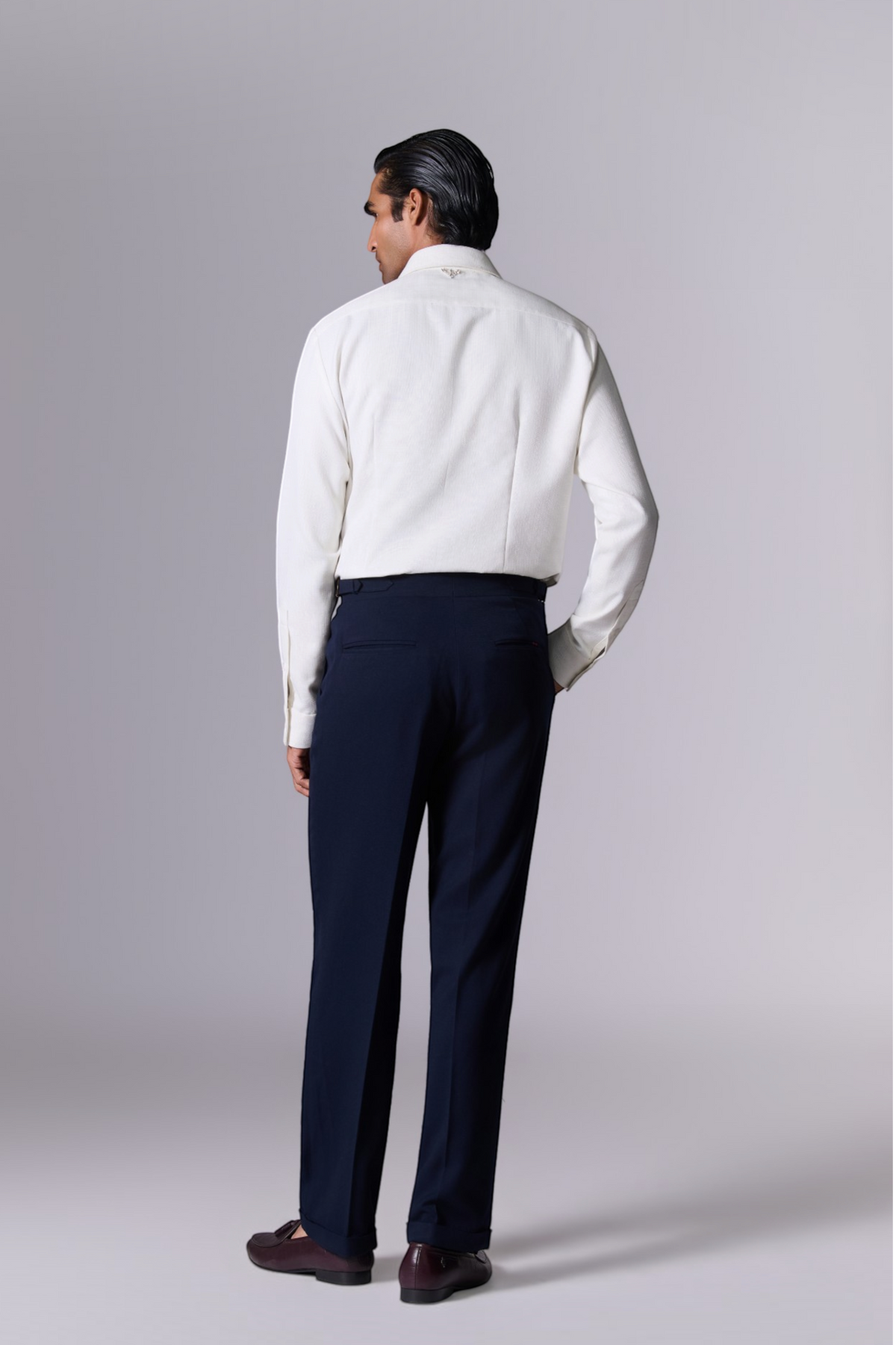Ivory Embroidered Matka Silk Shirt