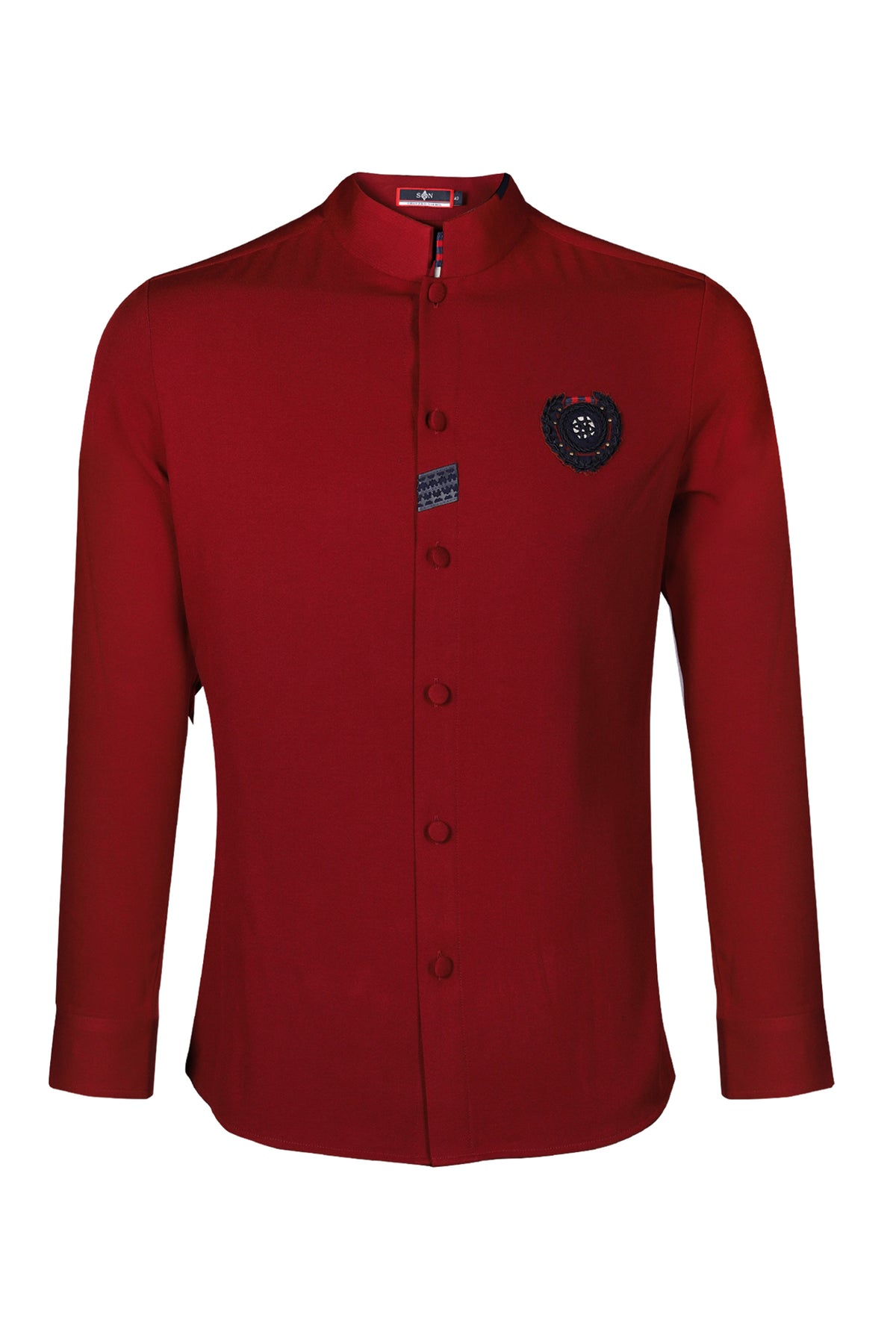 Cherry Shirt with Signature Navy Crest