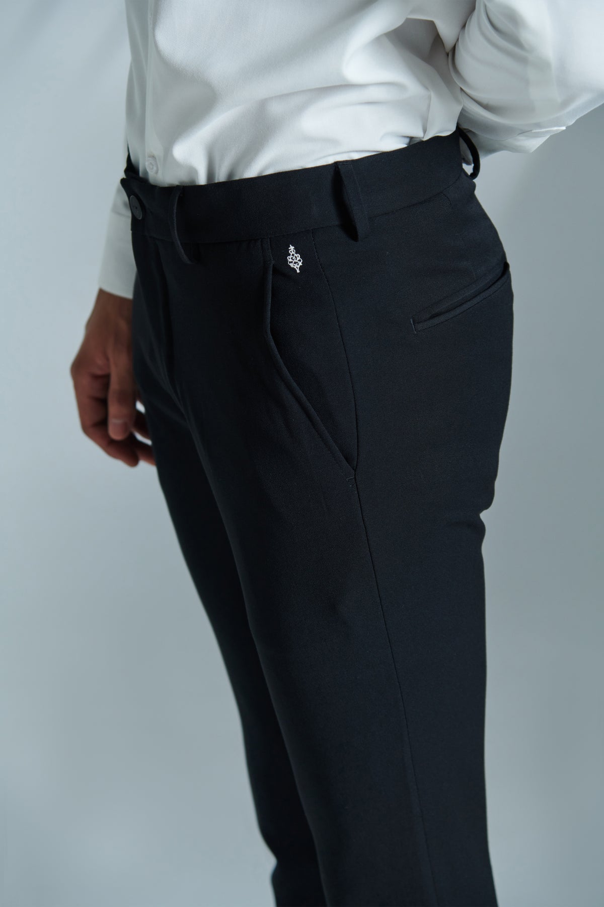 Classic Black Trousers with Adamas