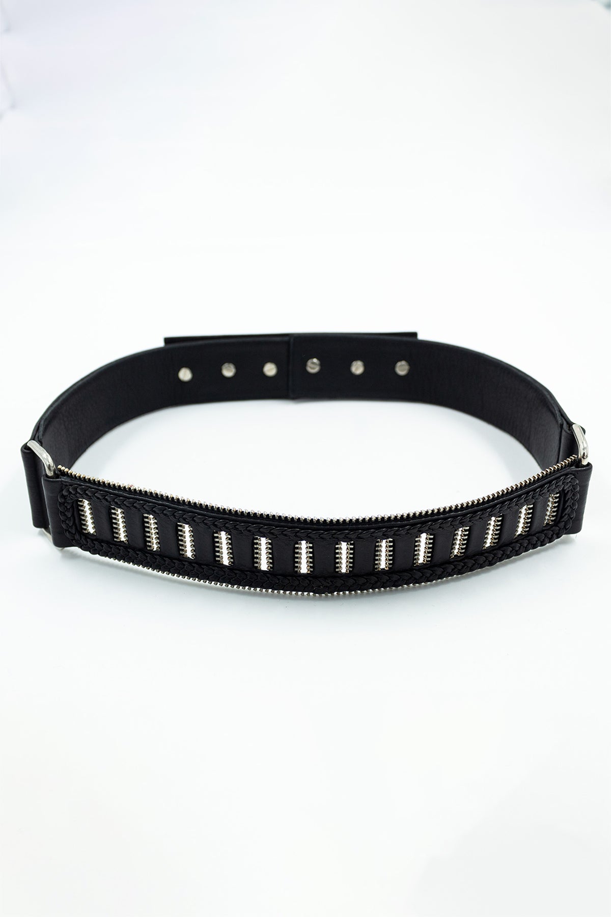 Zipper Braided Belt