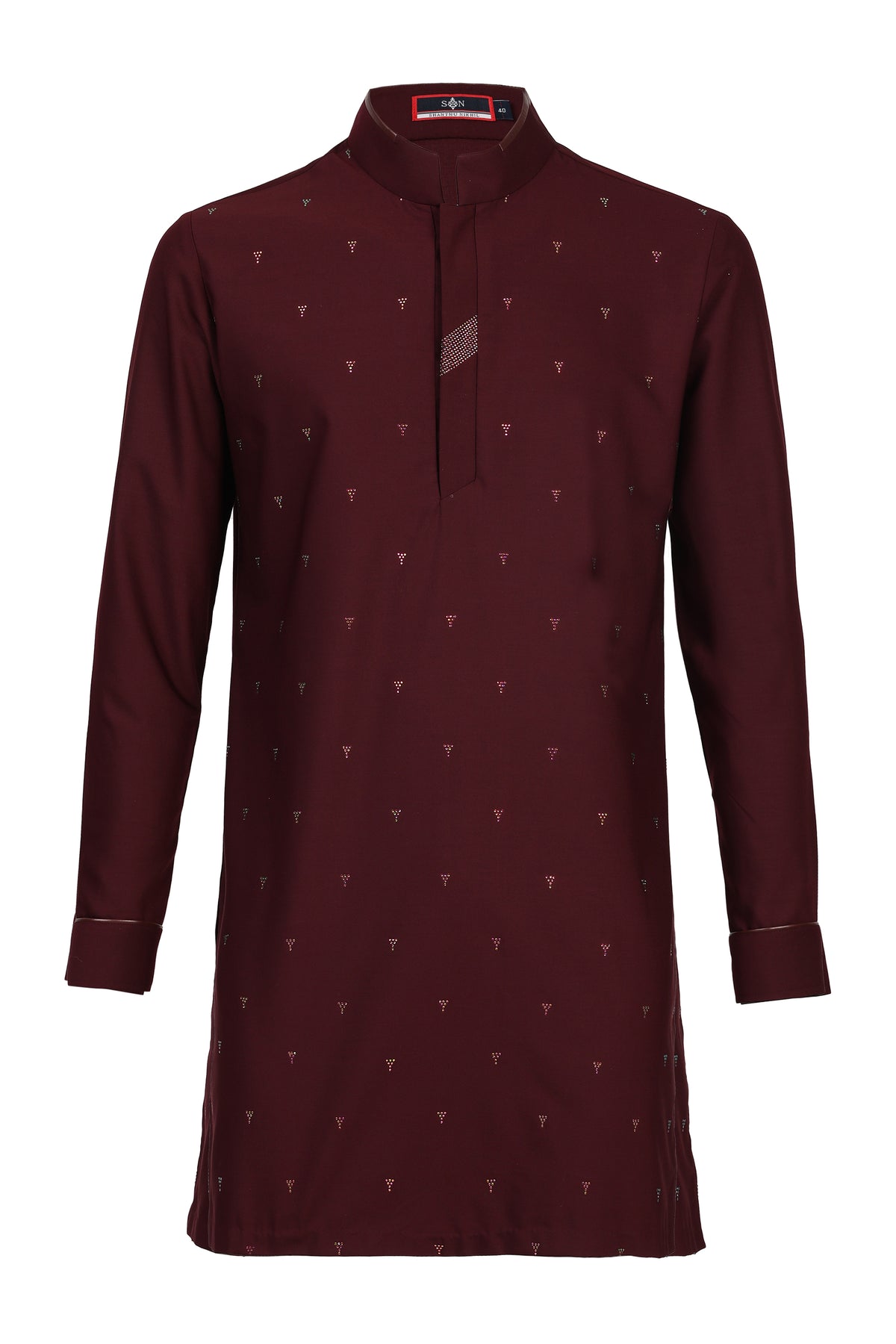 Plum Embellished Kurta