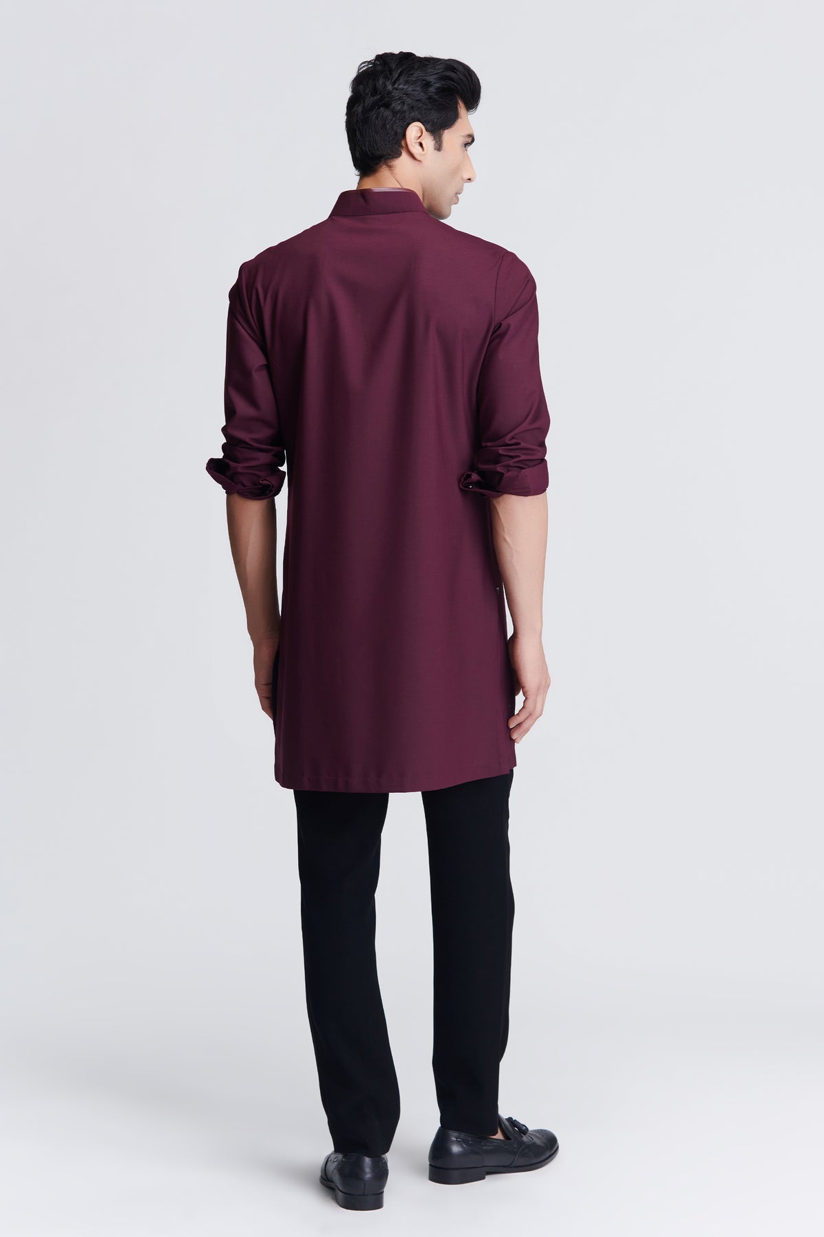 Plum Embellished Kurta