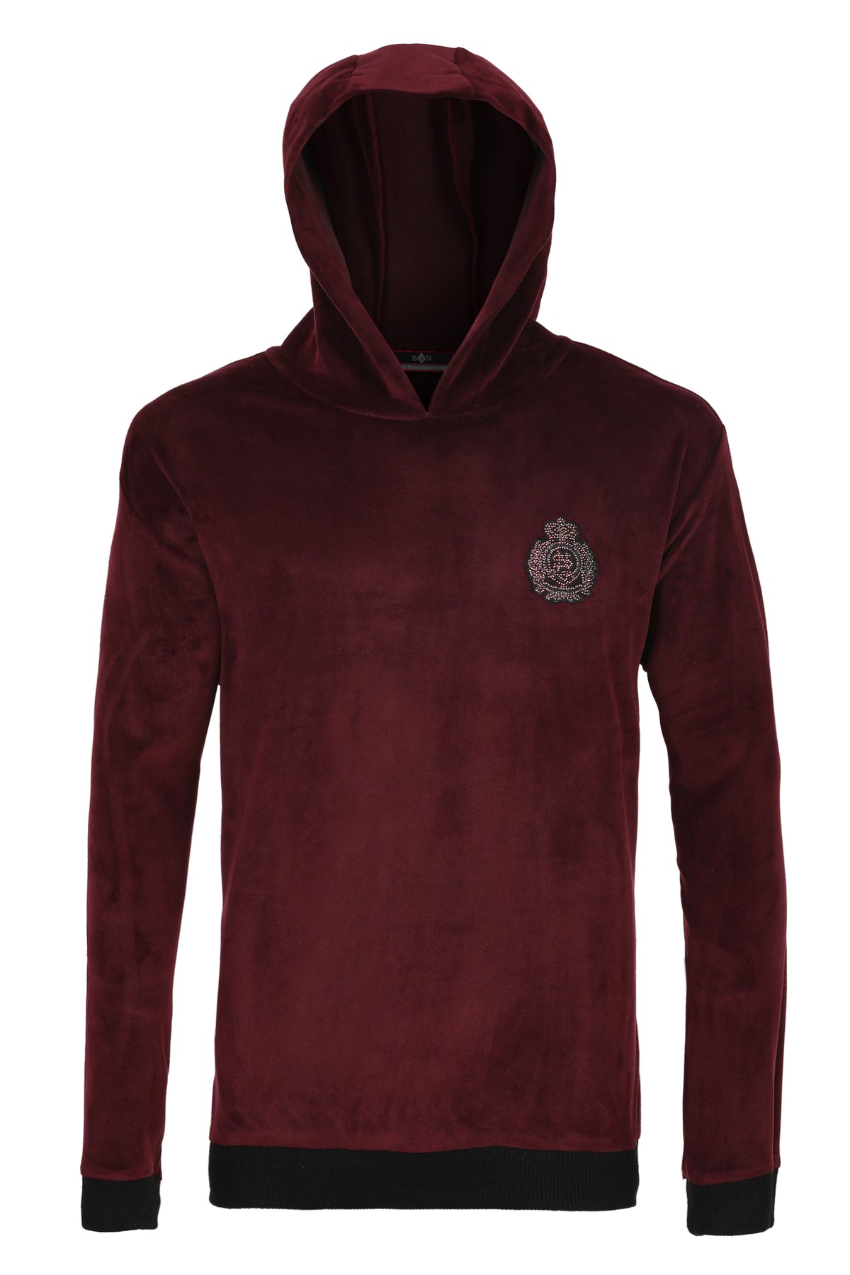 Plum Crested Hooded Sweatshirt