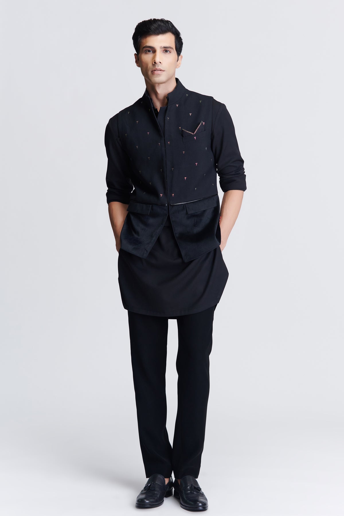Diamante Black Waistcoat