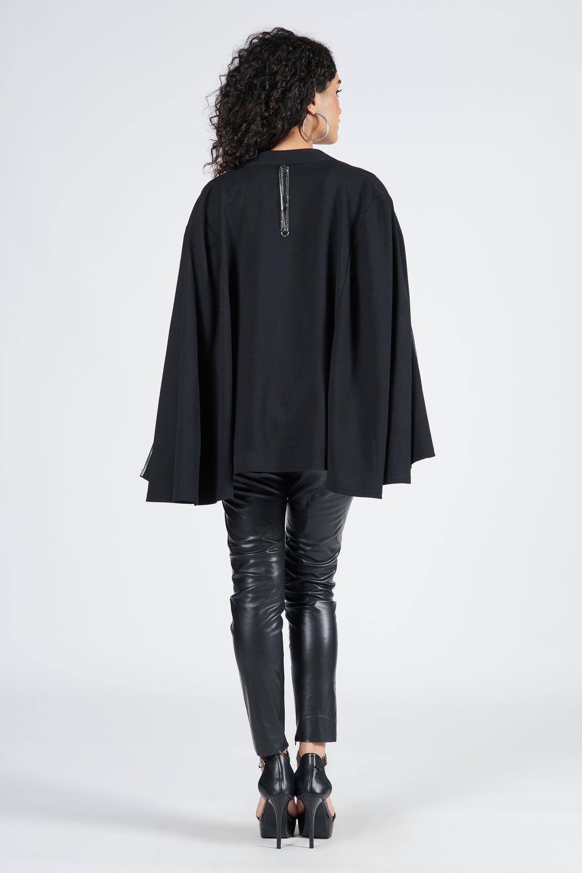 Black Pleated Cape