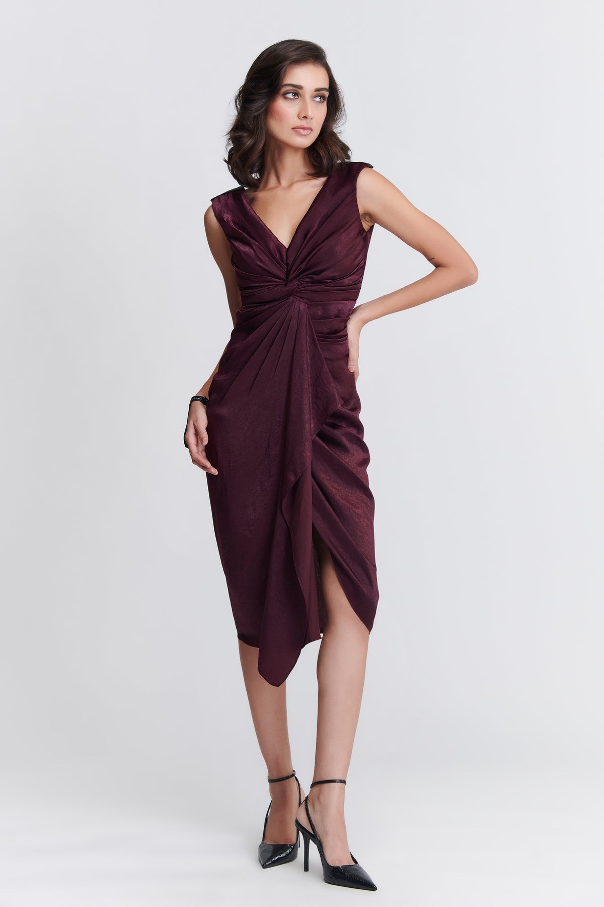 Twisted Plum Dress