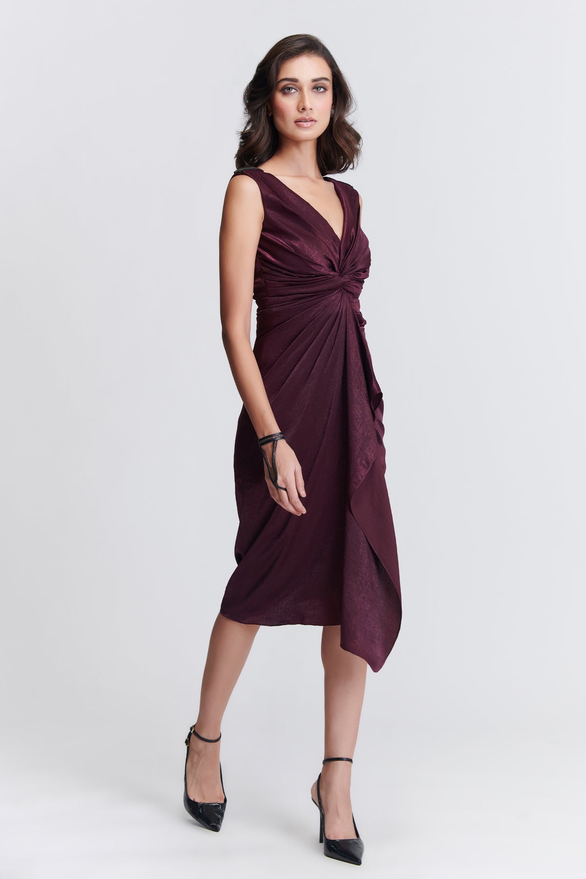 Twisted Plum Dress