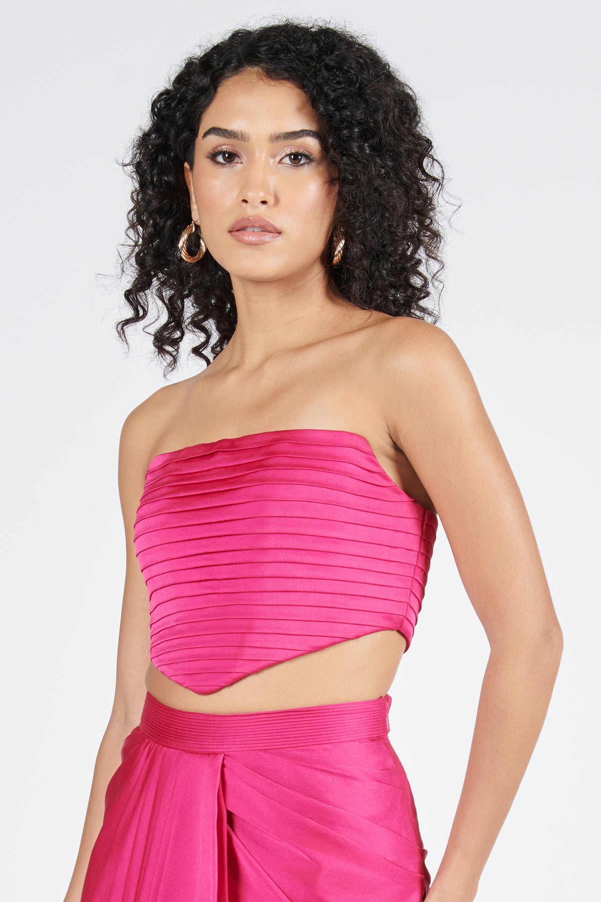 Pink Pleated Corset