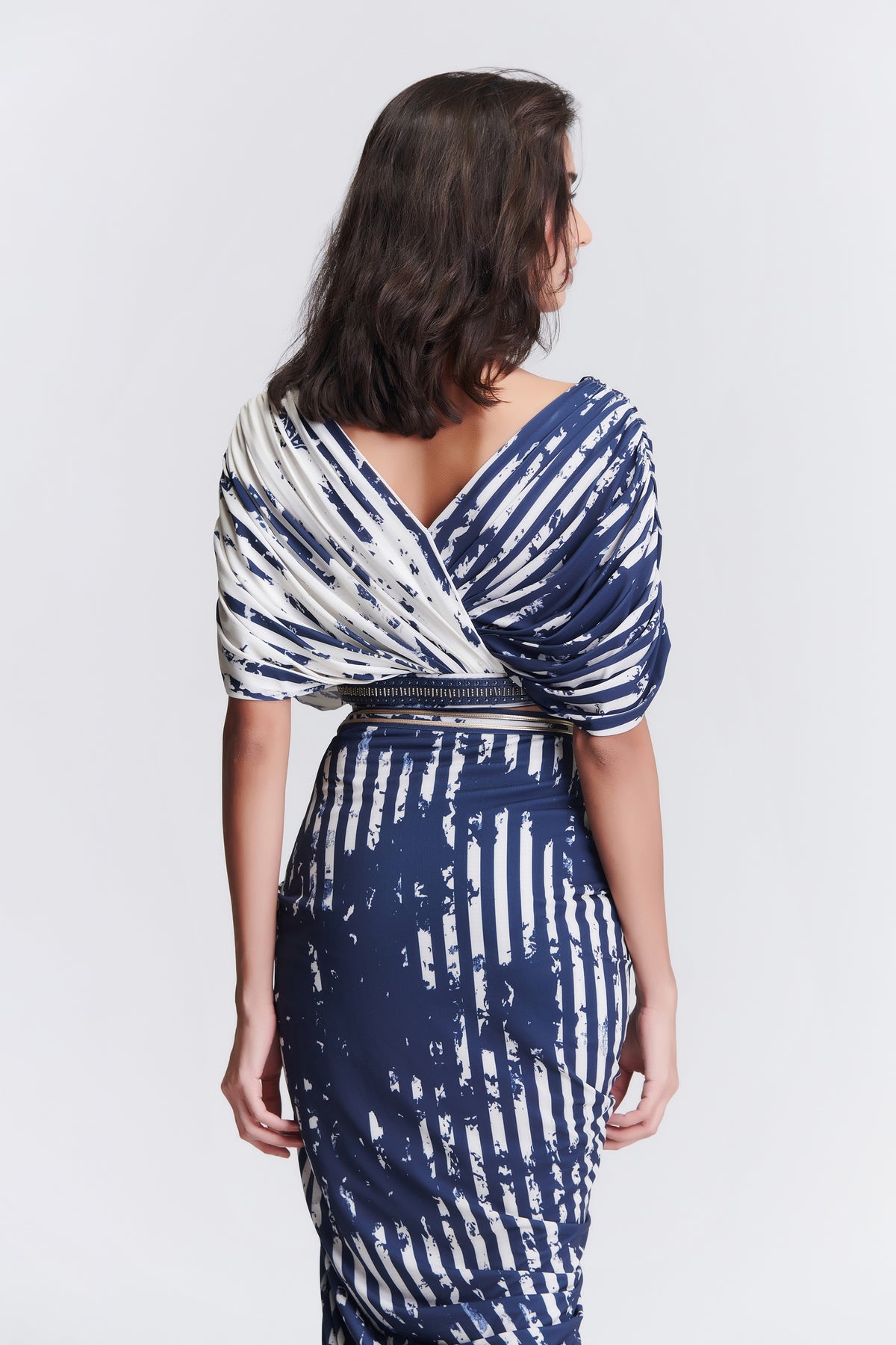 SNCC Denim Draped Top