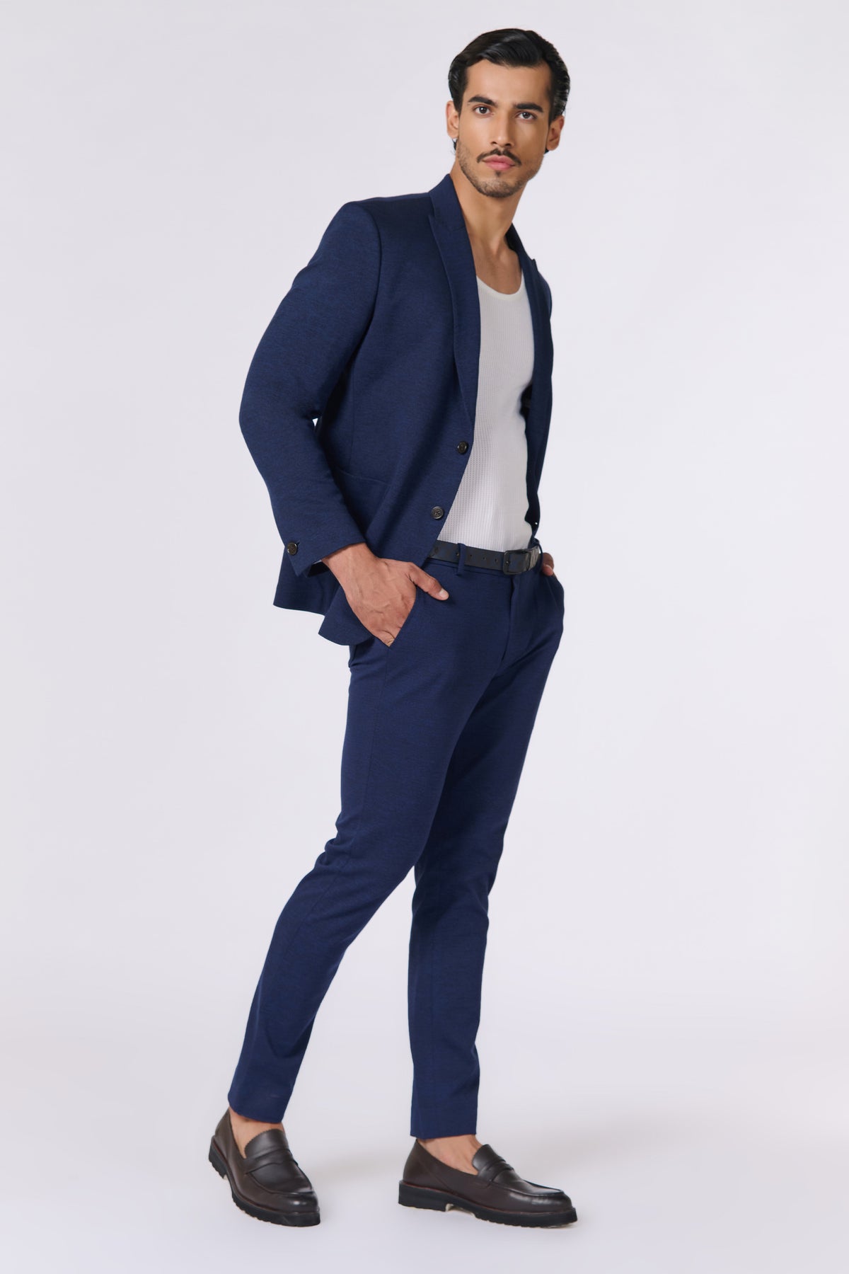 Navy Knitted Jacket