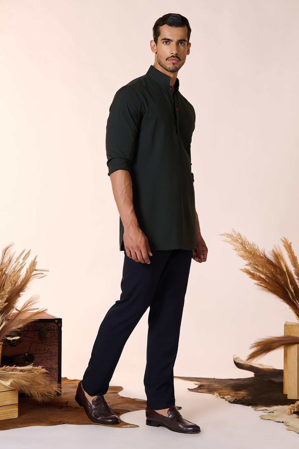 Classic Military Green Kurta