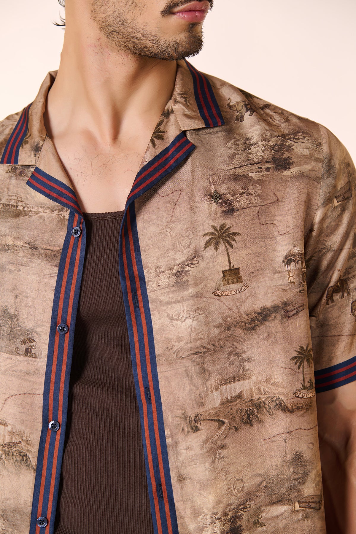 Safari Printed Twill Silk Shirt