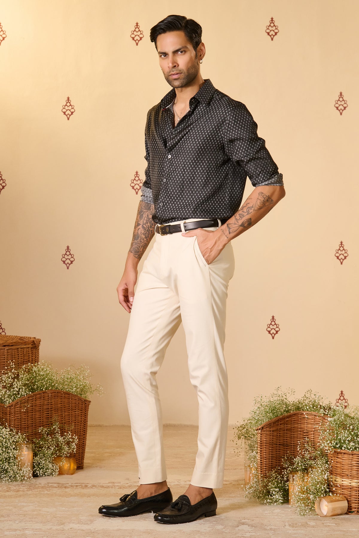 Black Silk Twill Adamas Shirt