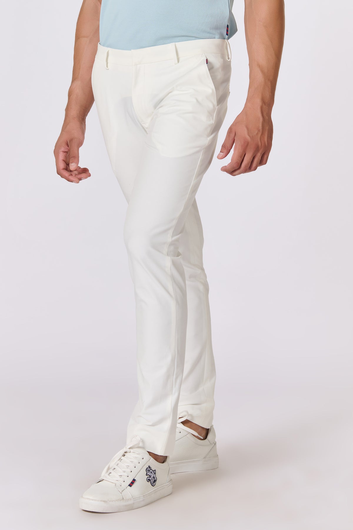 Classic Off-White Trouser with Tape detailing