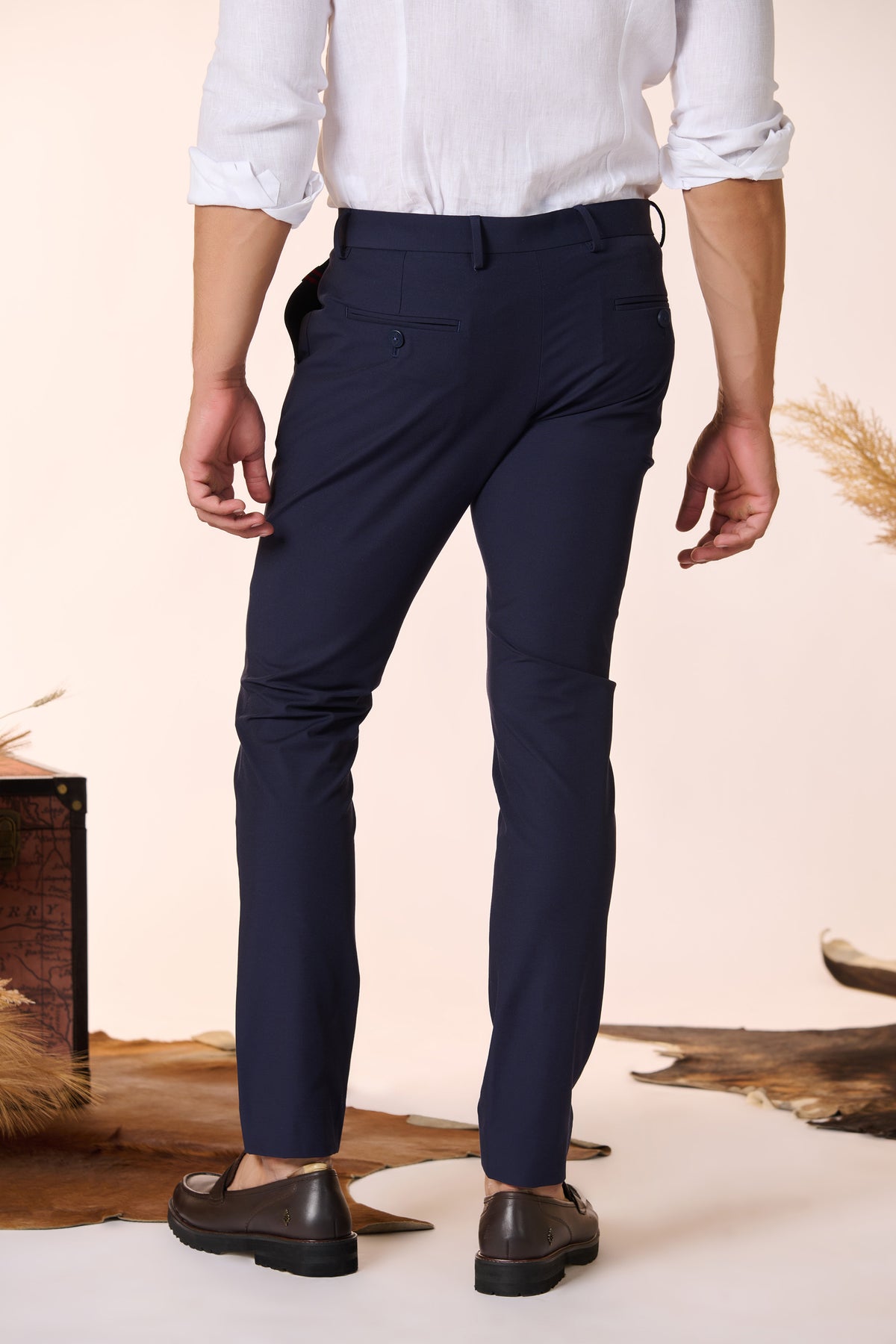 Navy Knitted Trousers