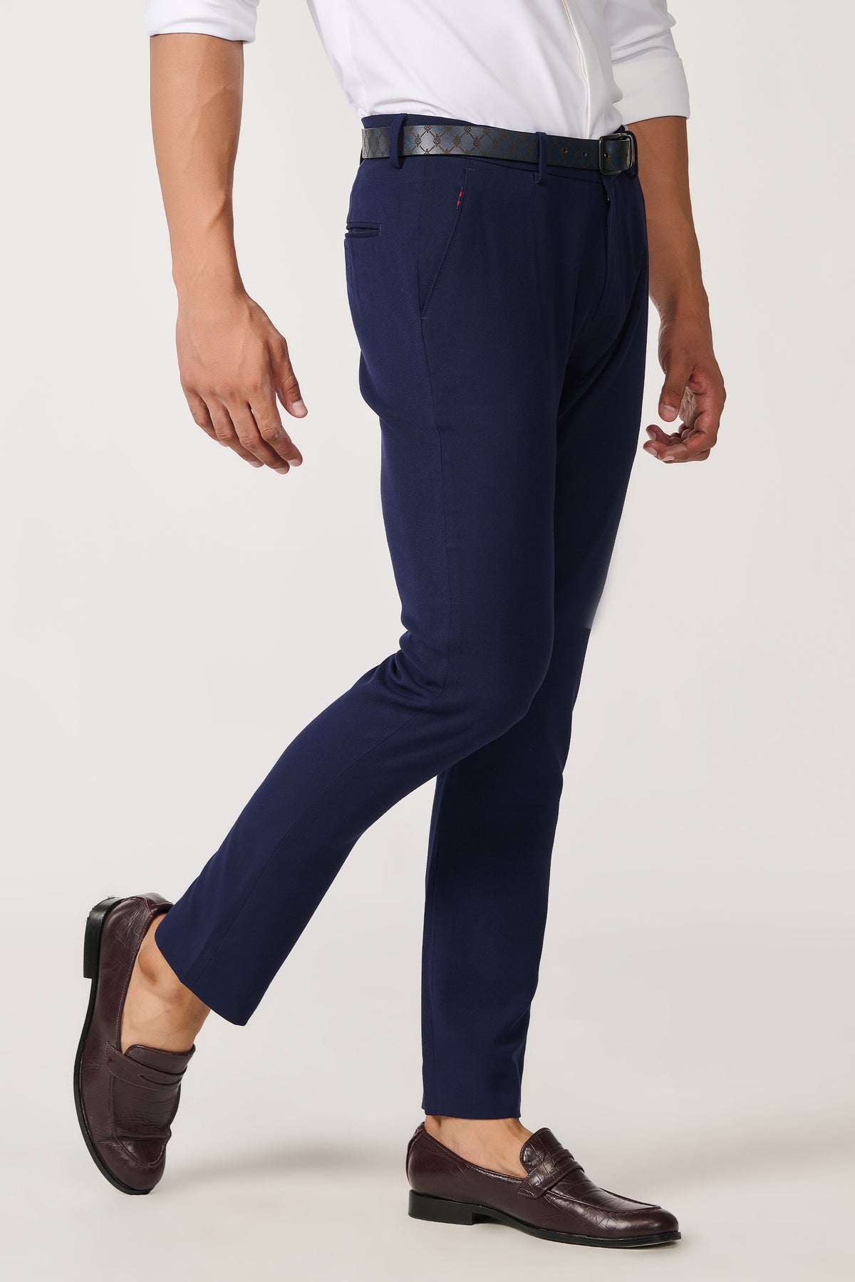 Navy Slim Fit Trousers
