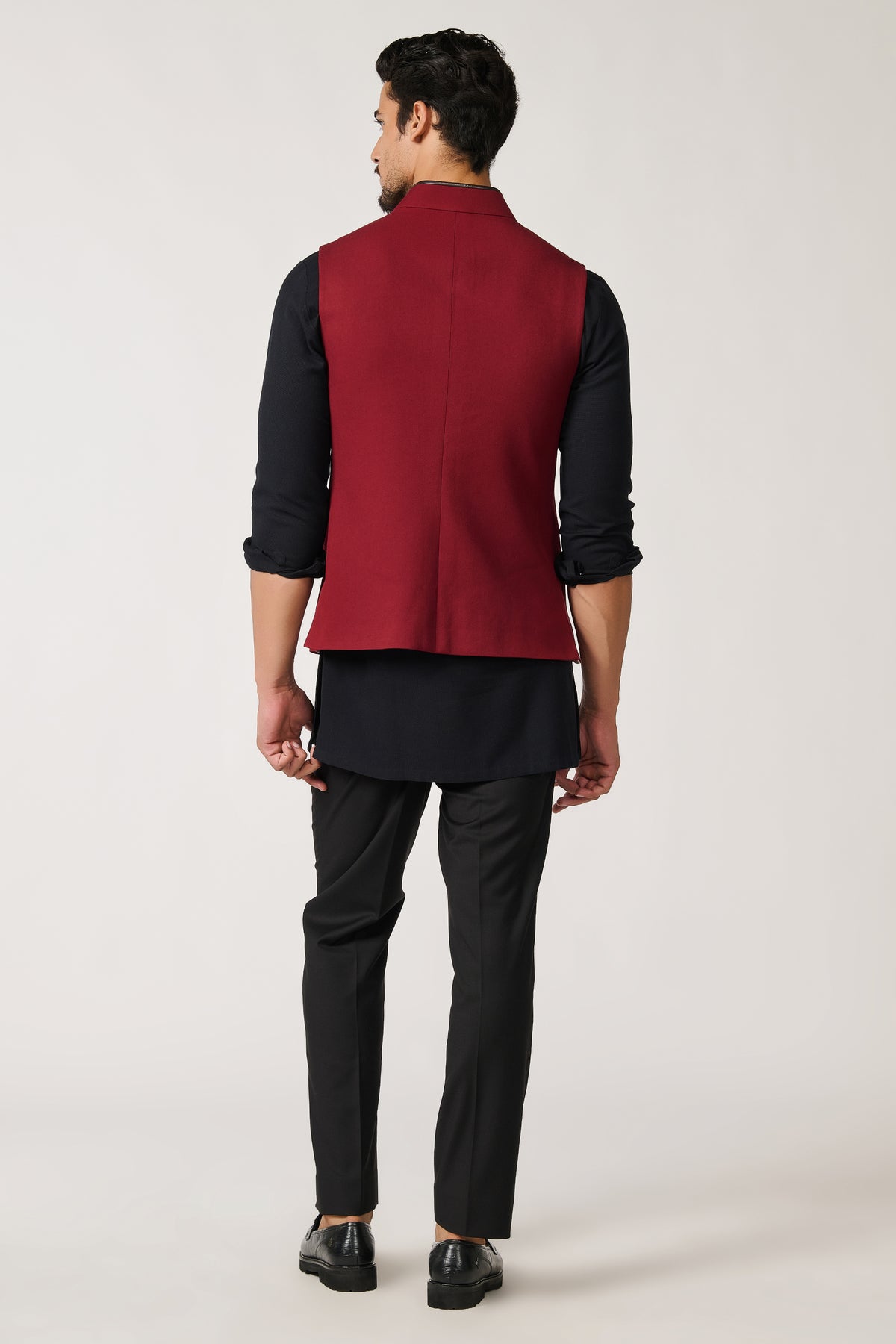 Cherry Waistcoat with Signature Buttons