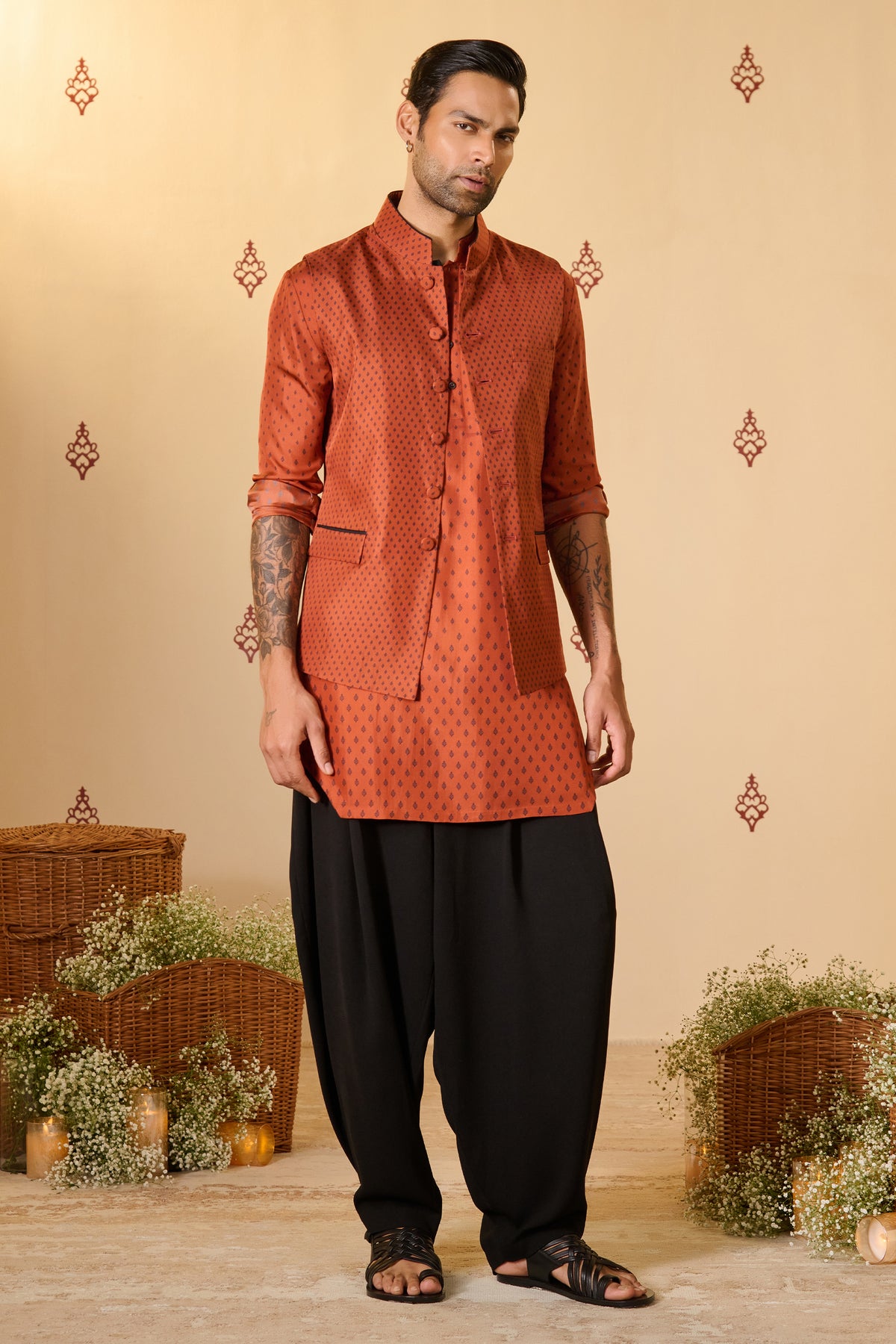 Rust Waistcoat with S&N Crest Detail