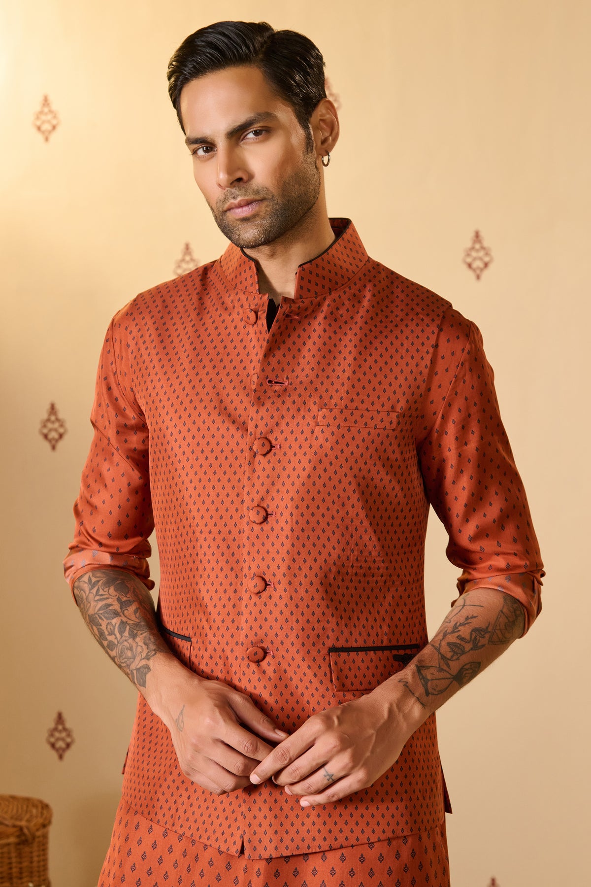 Rust Waistcoat with S&N Crest Detail
