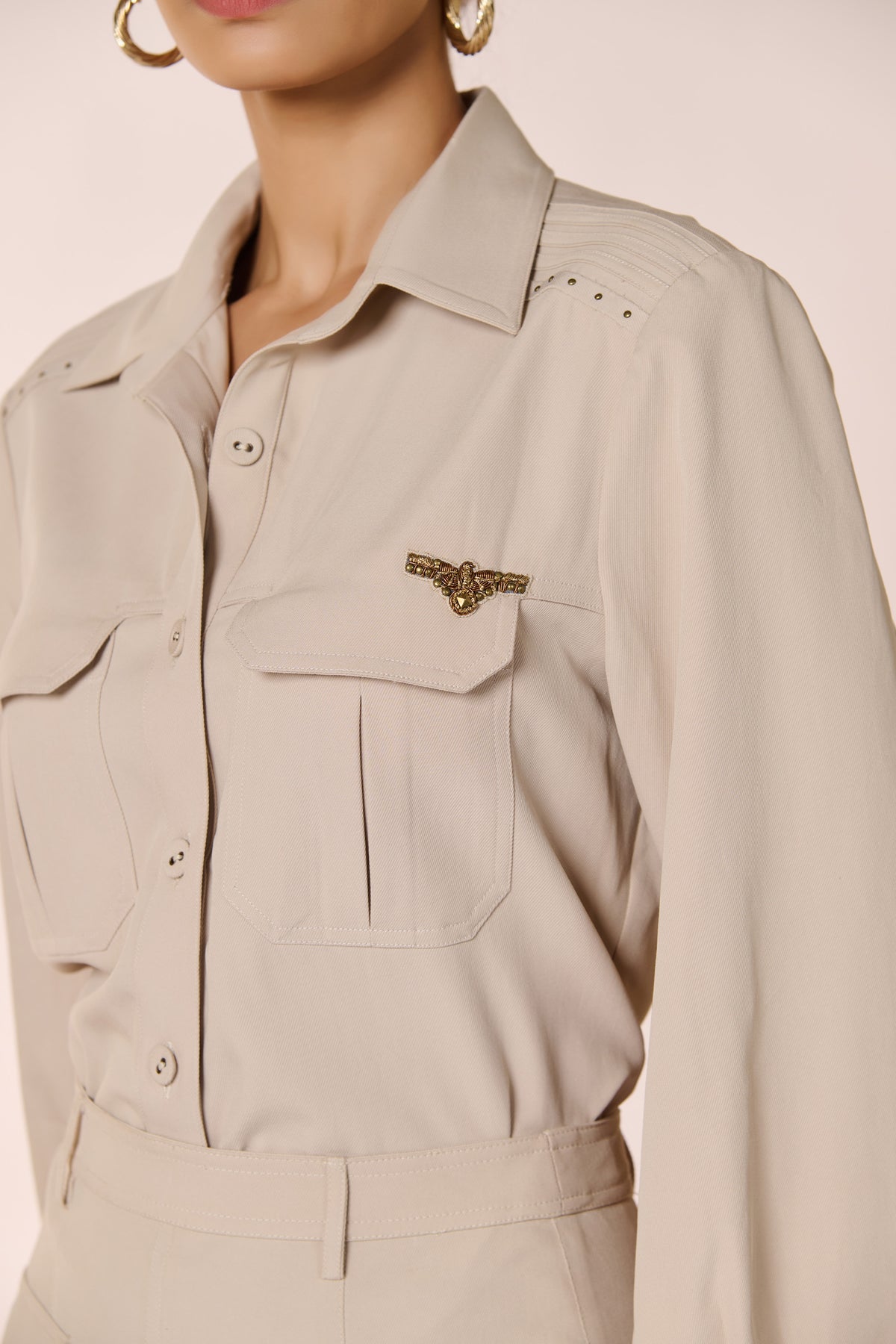 Ecru Utility Shirt