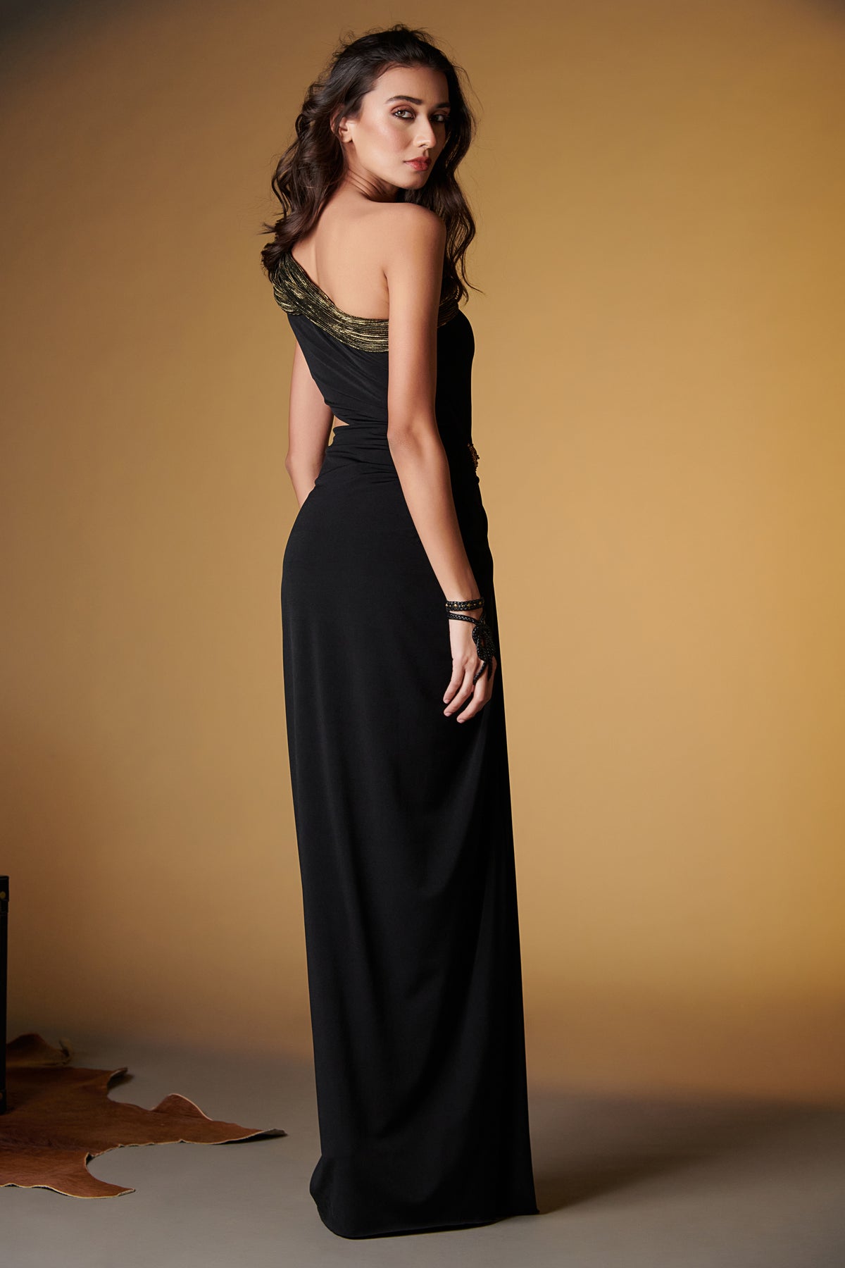Twisted Draped Saree Gown