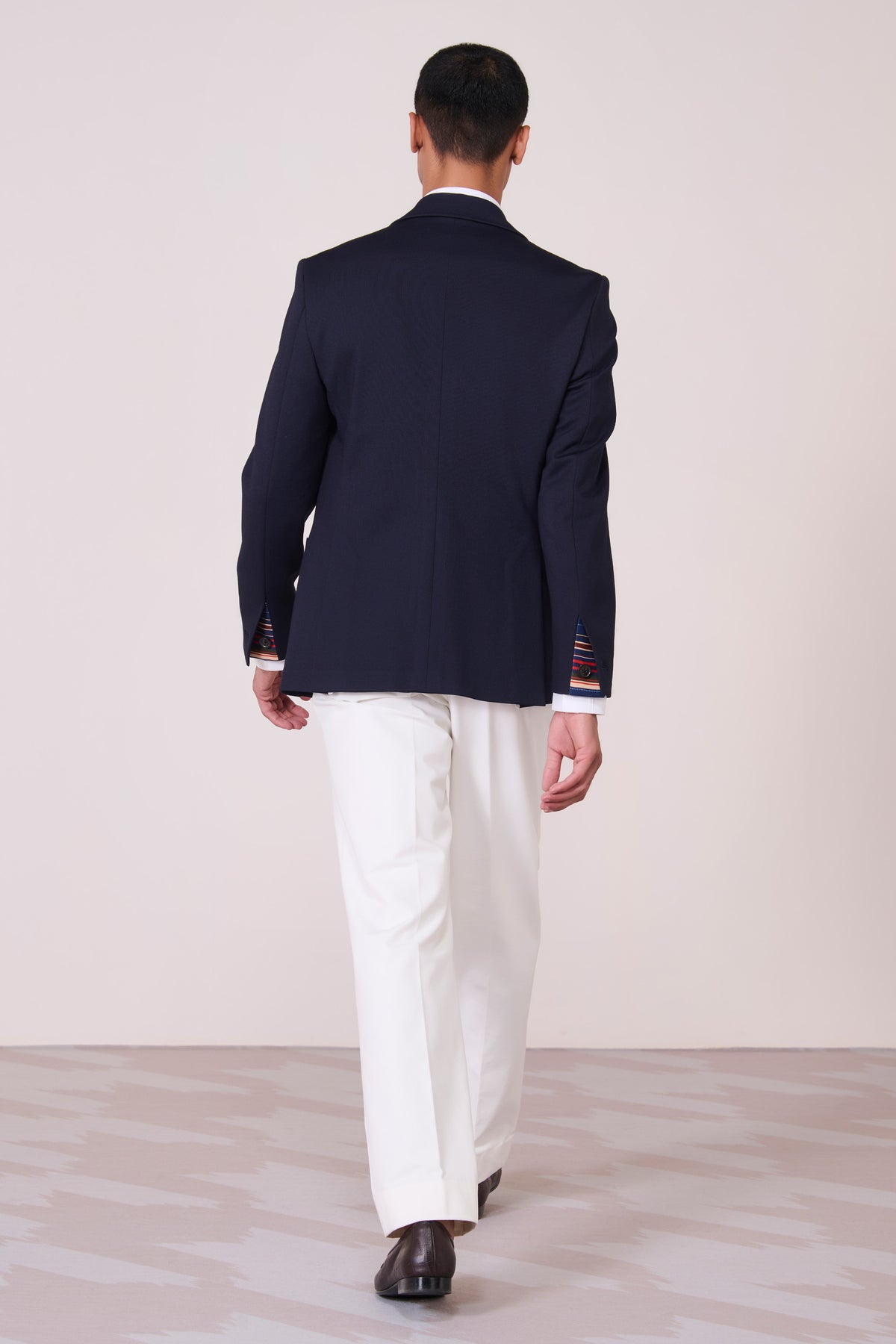 Navy Striped crested Jacket