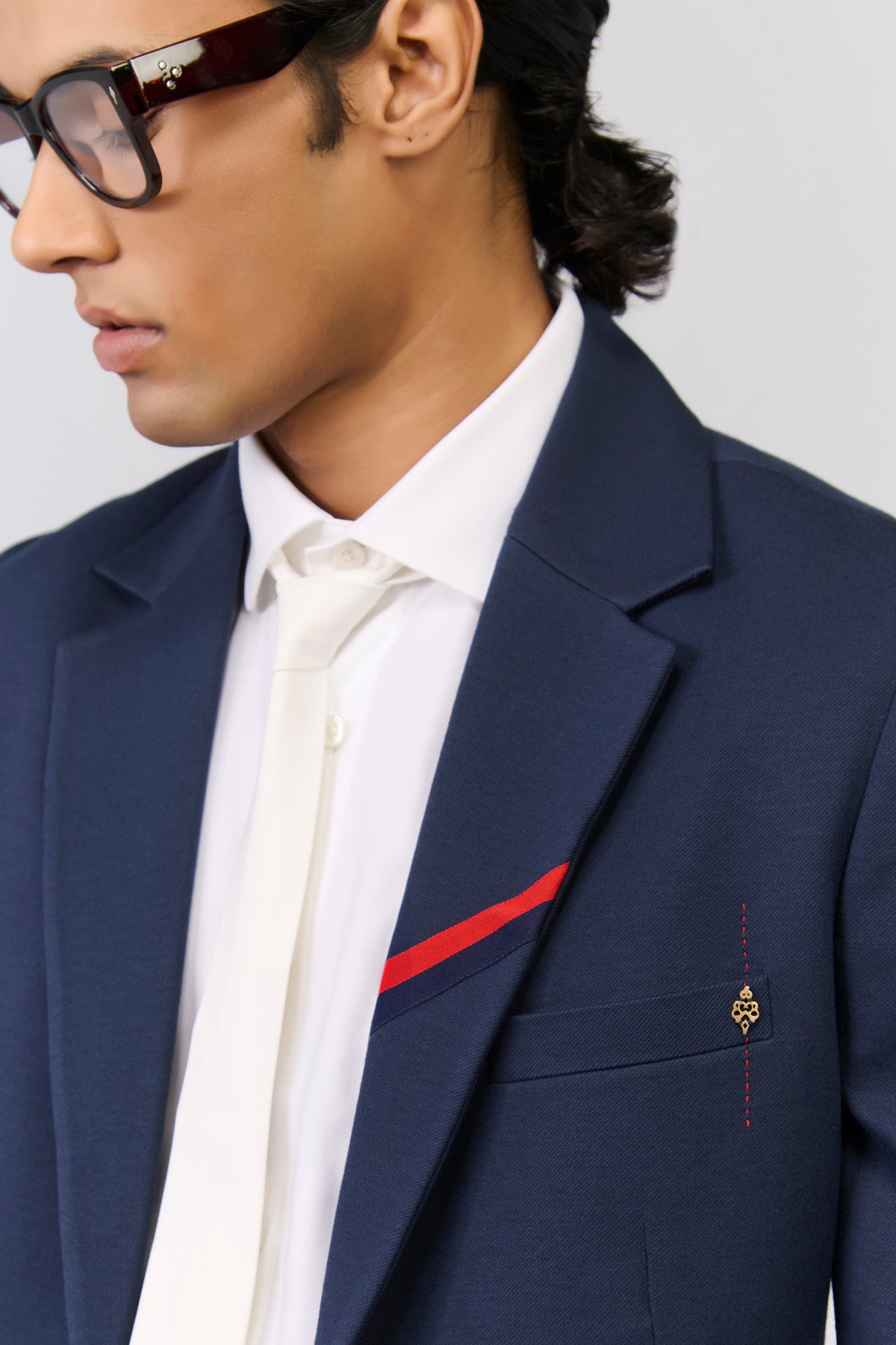 Navy Jacket with Signature Detailing