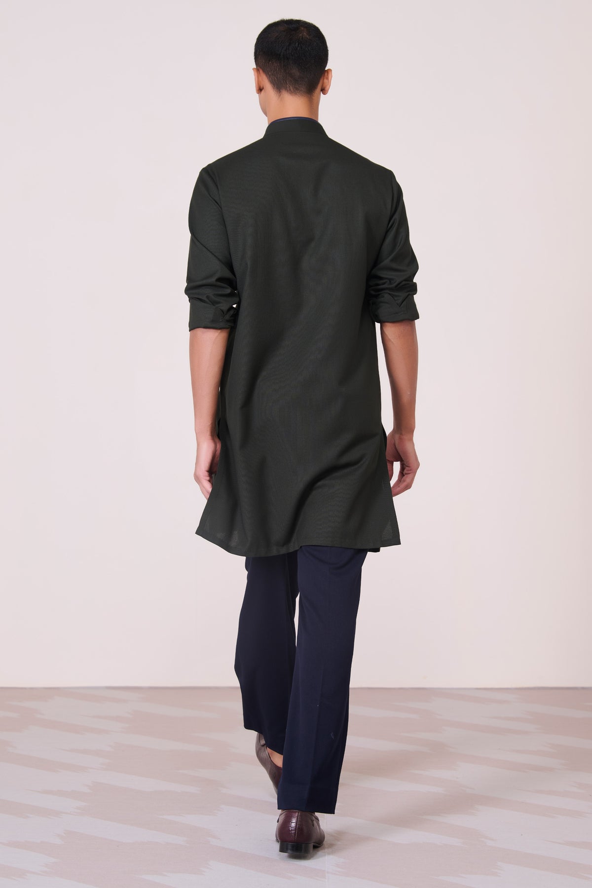 Military Green Cargo Kurta
