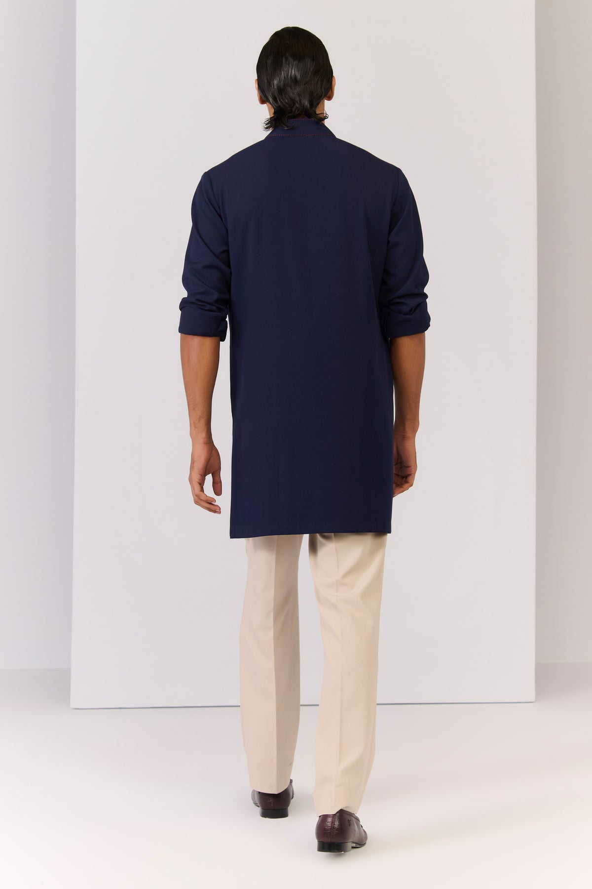 Navy Ombre Embroidered Kurta