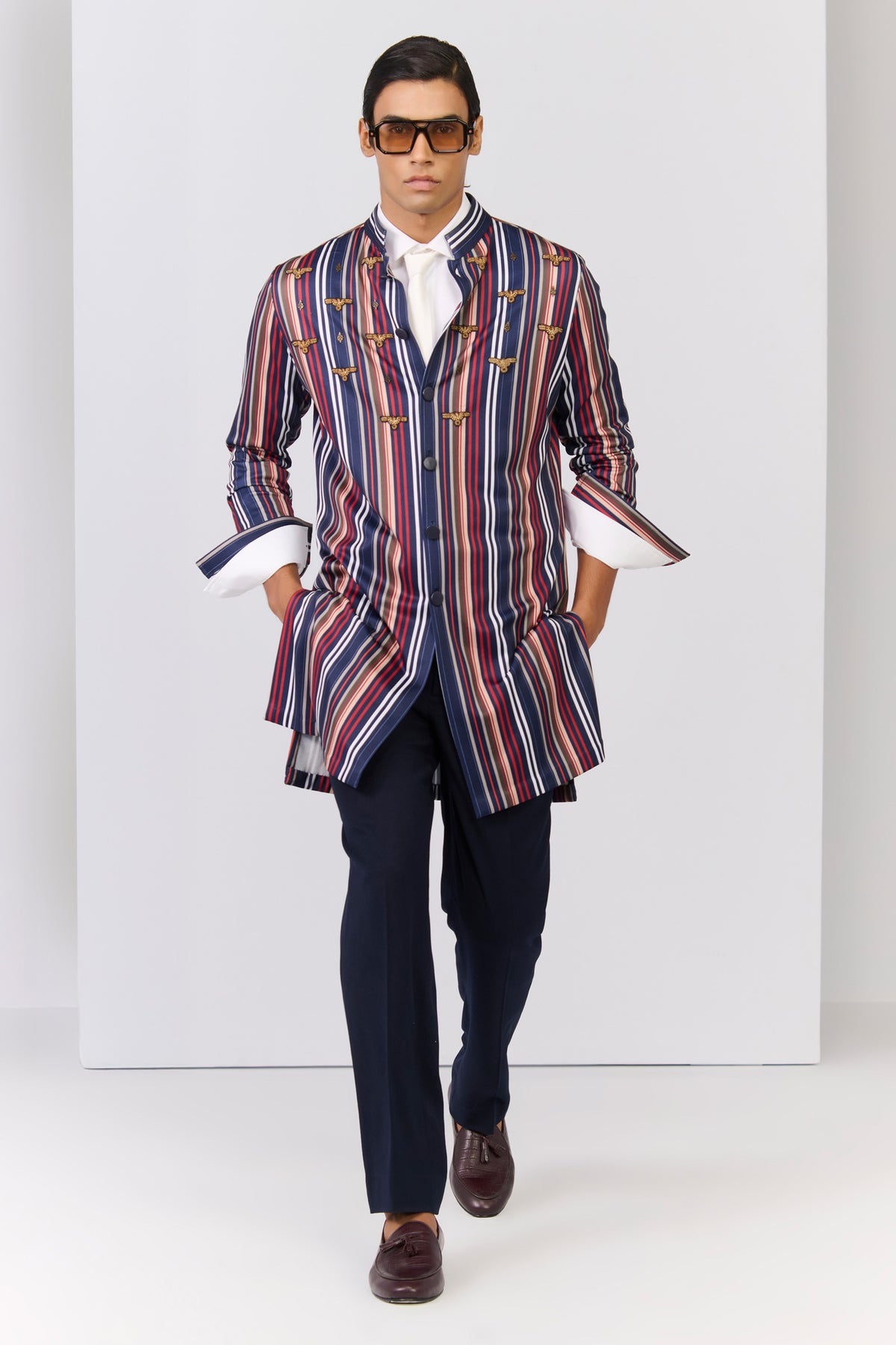 Multi-Coloured Poly Jersey Kurta