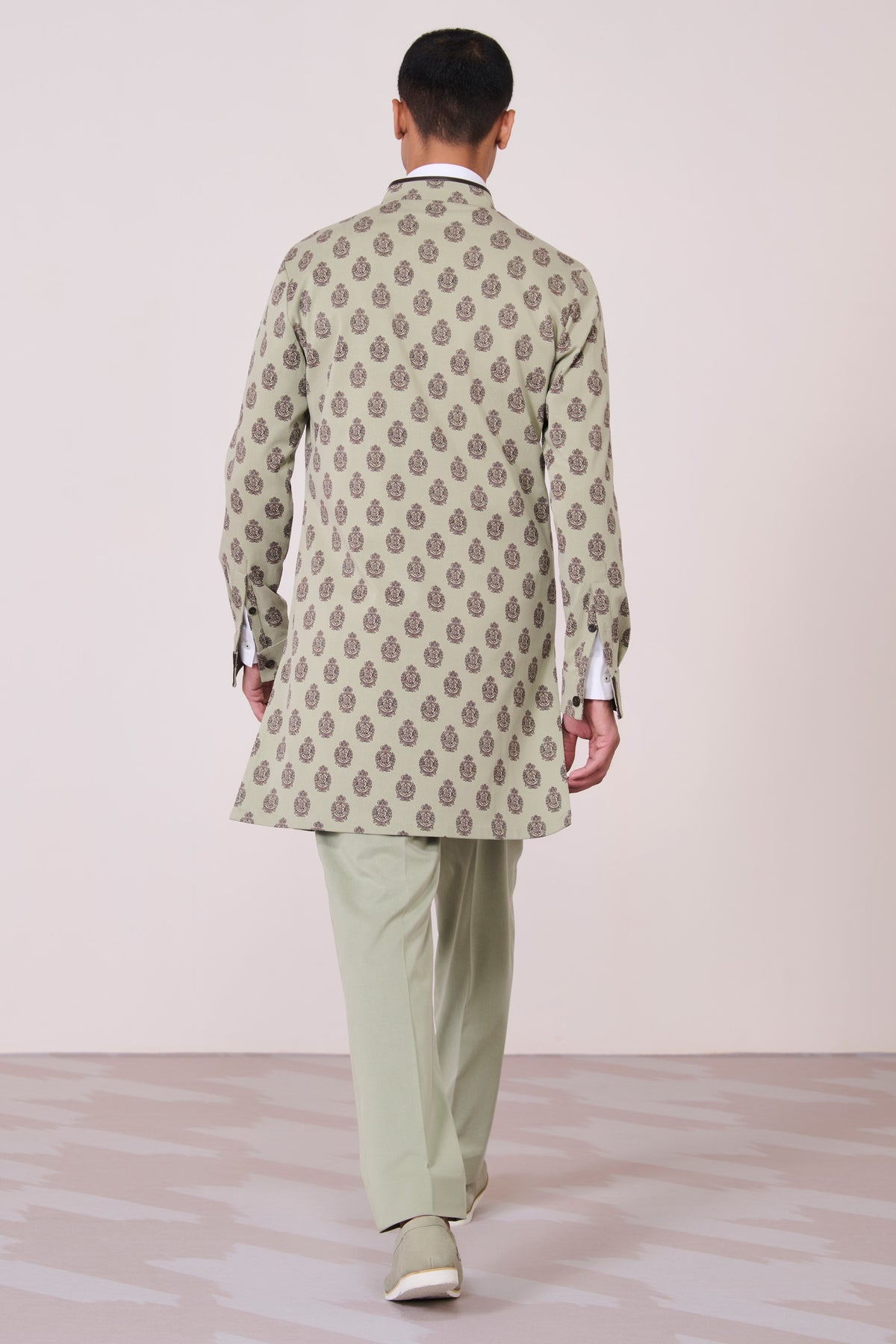 Olive Embroidered Kurta